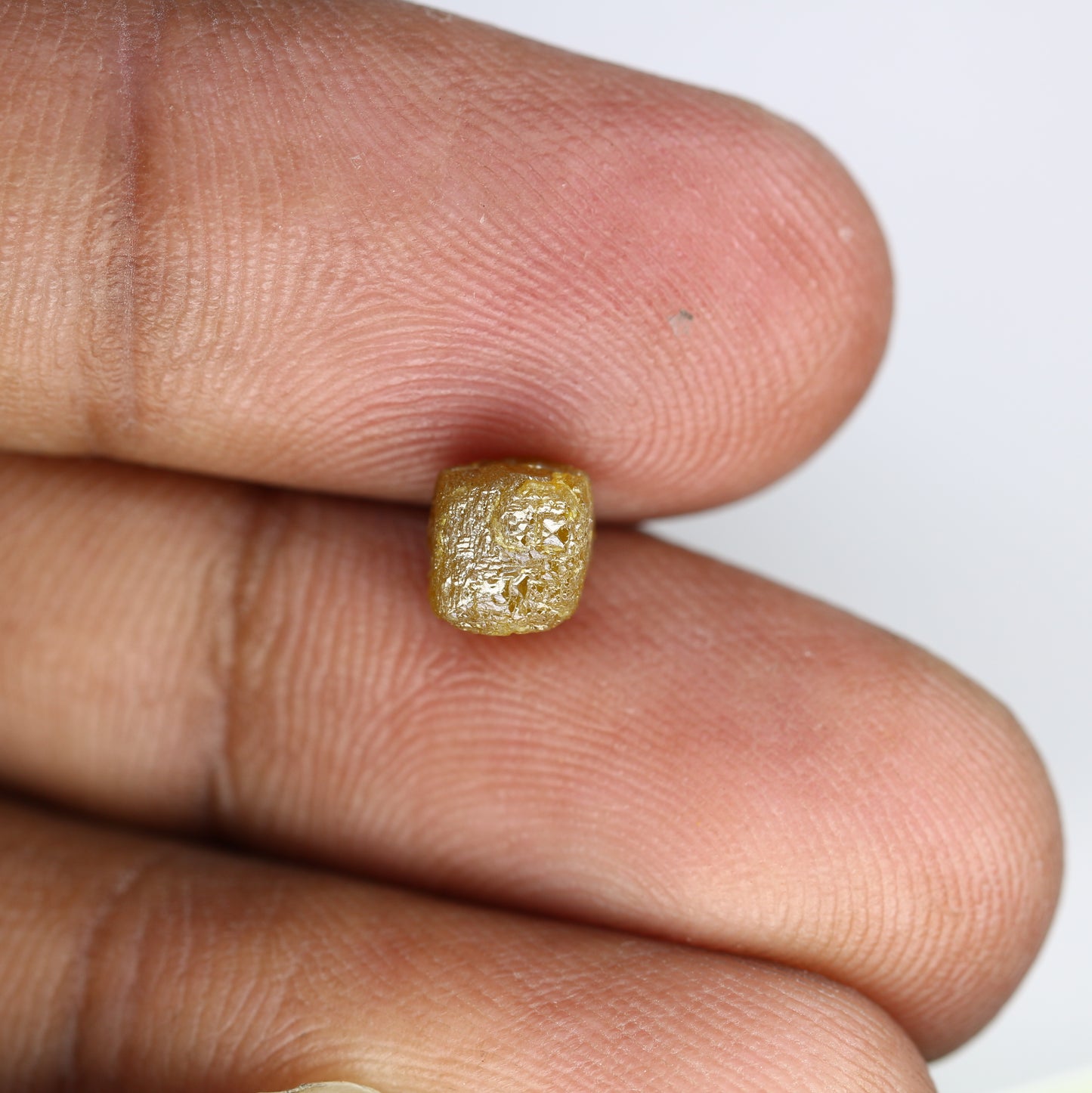 2.33 Carat Natural Loose Yellow Color Congo Cube Rough Diamond For Diamond Jewelry - JayKrishna Diamond