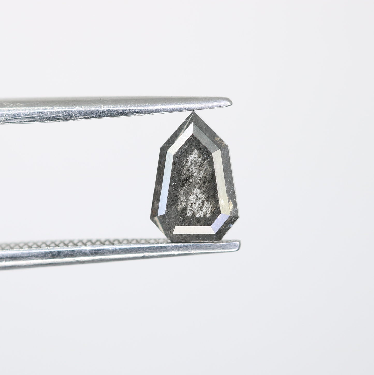 0.90 Carat Shield Shape Loose Salt And Pepper Diamond - JayKrishna Diamond