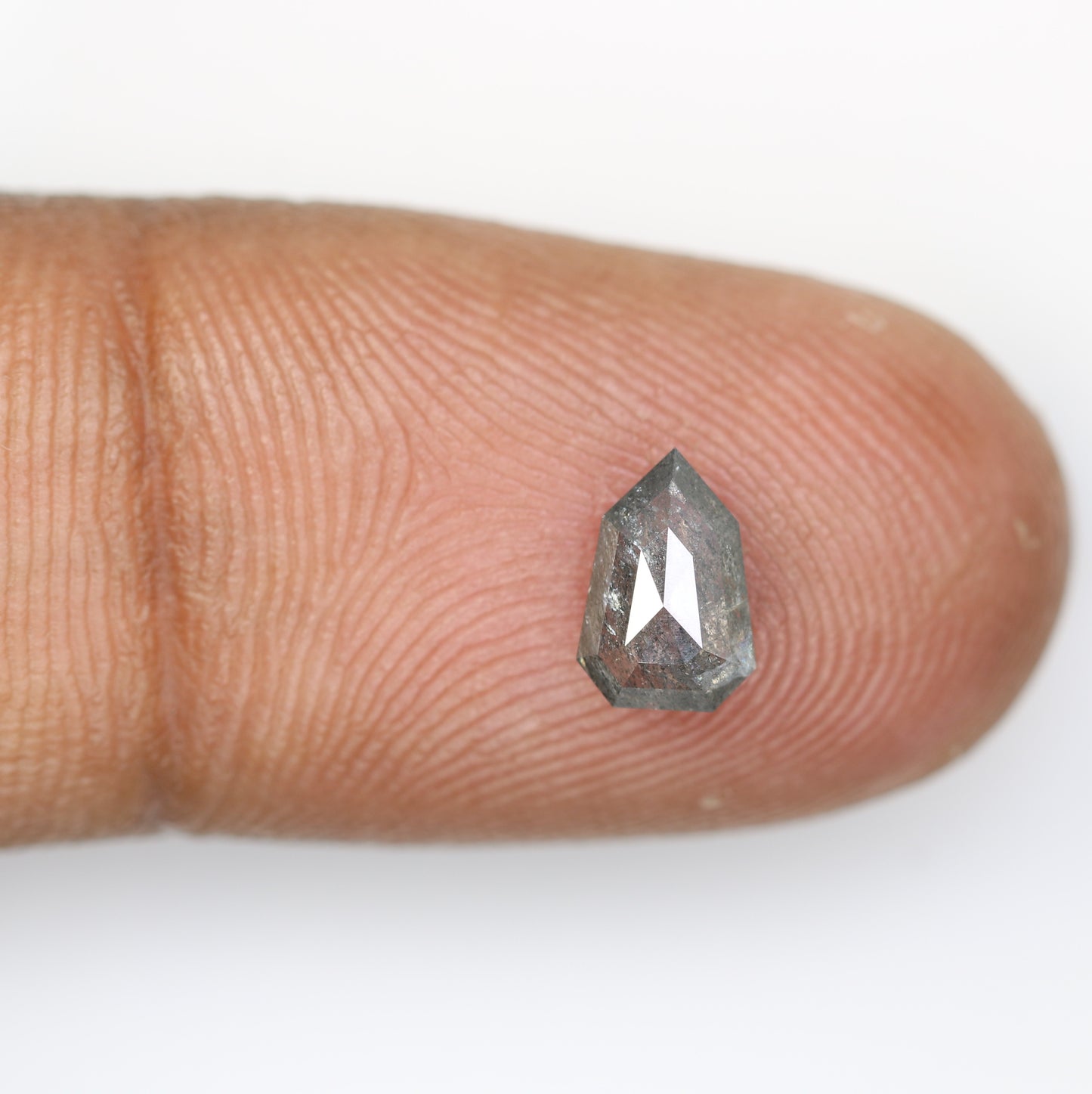 0.90 Carat Shield Shape Loose Salt And Pepper Diamond - JayKrishna Diamond