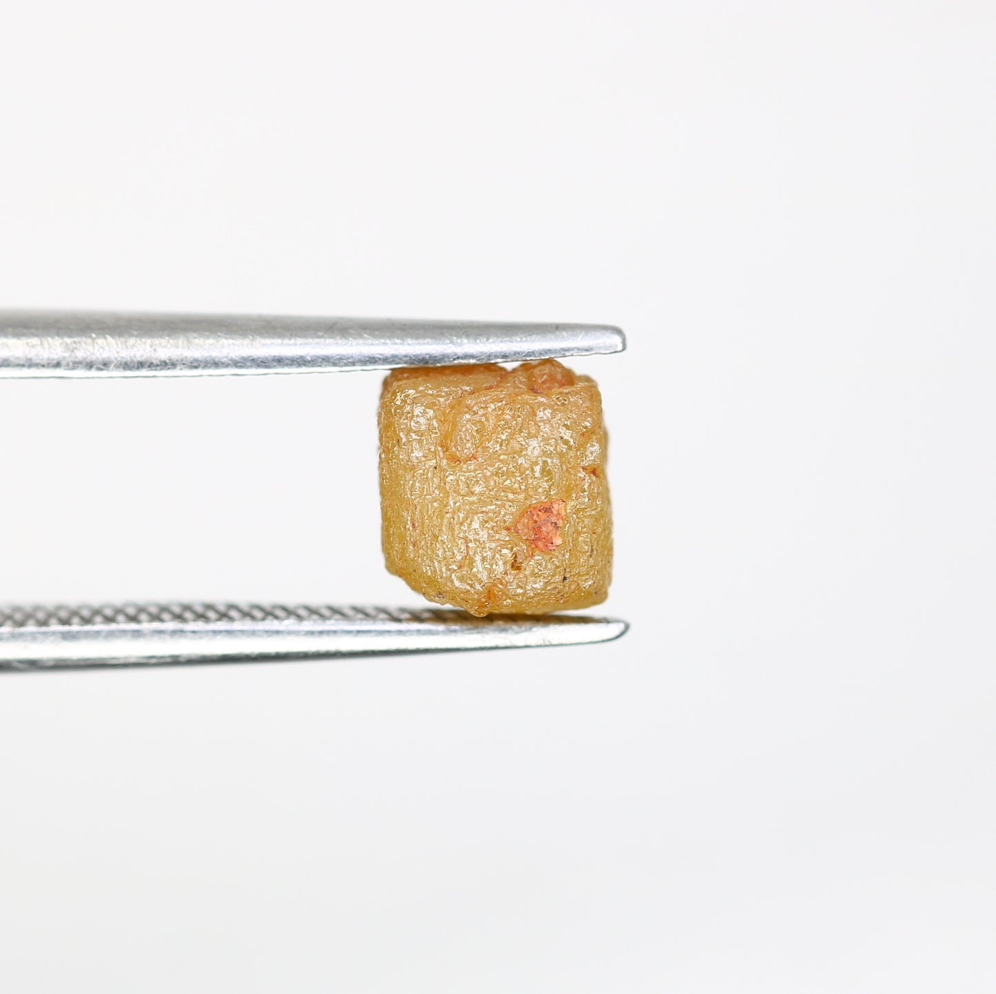 2.12 Carat 6 MM Fancy Yellow Color Natural Loose Congo Cube Shape Rough Diamond - JayKrishna Diamond