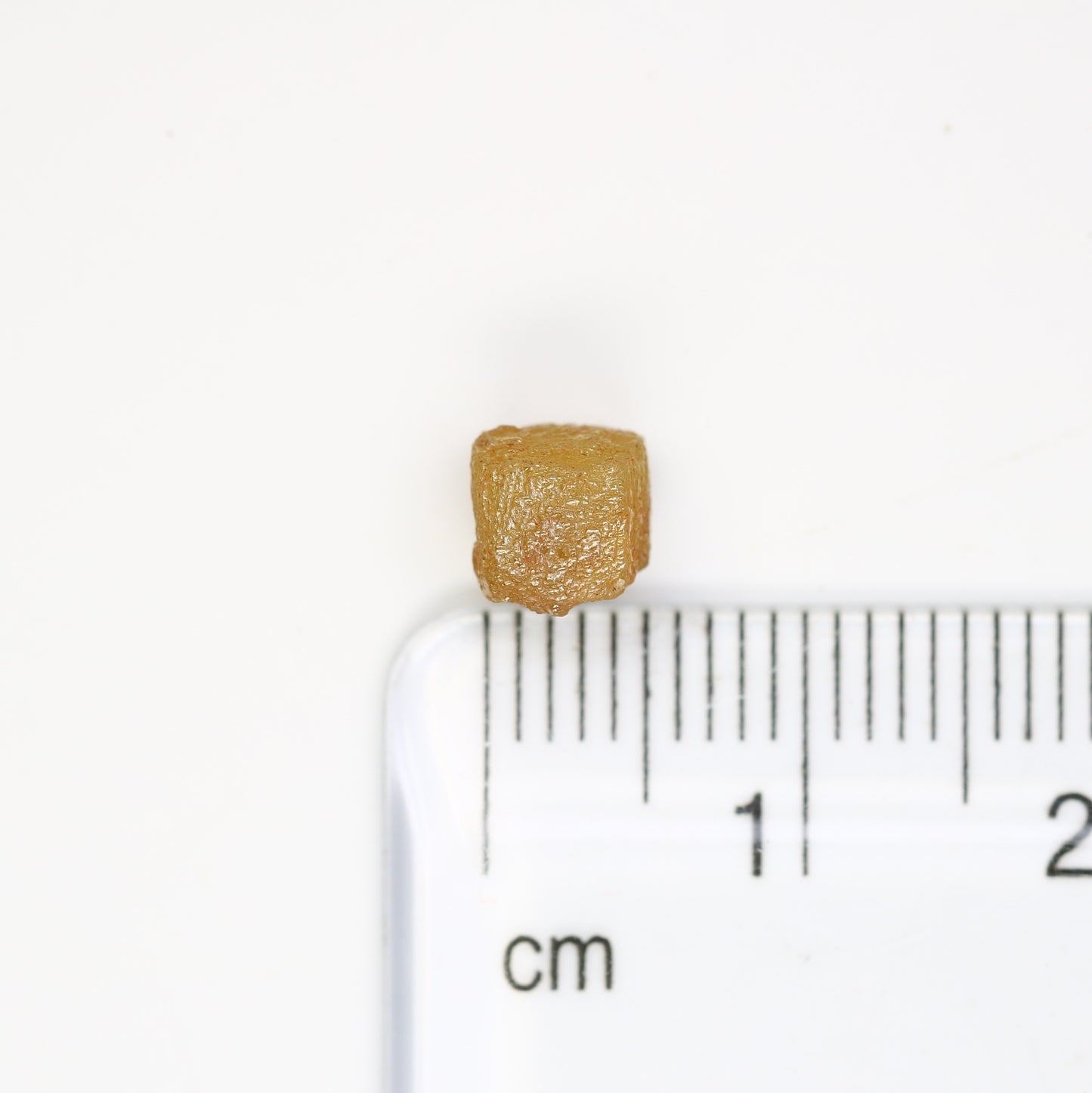 2.12 Carat 6 MM Fancy Yellow Color Natural Loose Congo Cube Shape Rough Diamond - JayKrishna Diamond