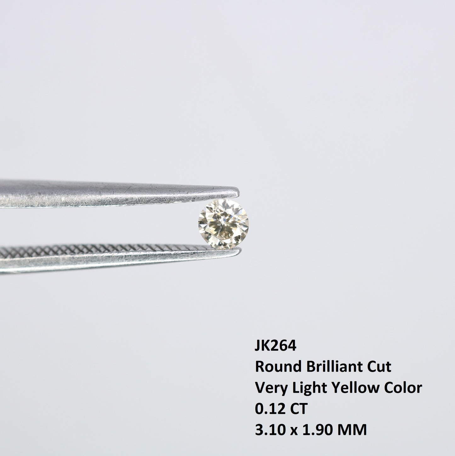 0.12 CT 3.10 x 1.90 MM Round Brilliant Cut Light Yellow Salt and Pepper Diamond for Engagement Rings, Custom Jewelry and Elegant Promise Rings - JayKrishna Diamond