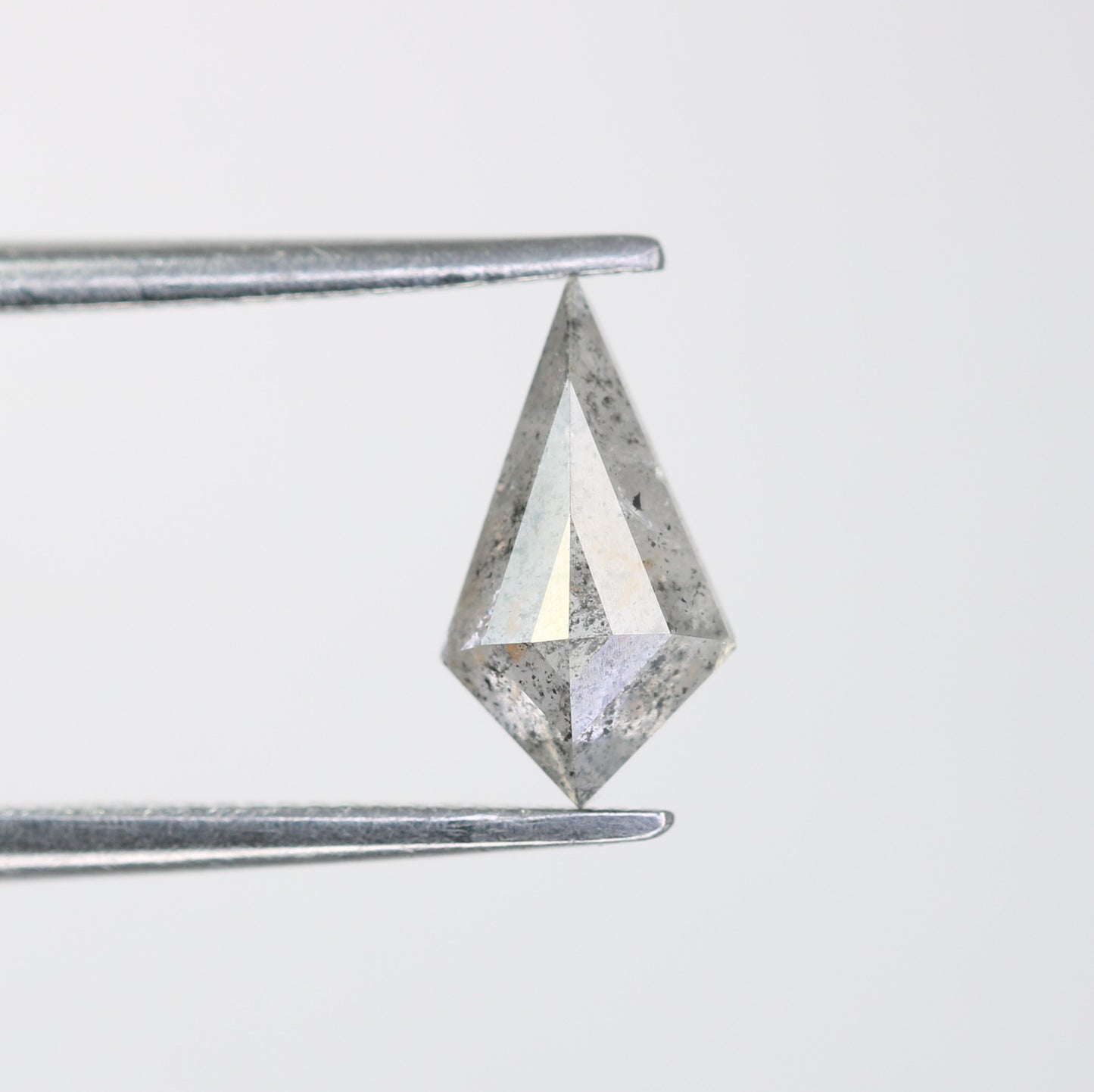 Kite Shape Diamond 0.87 Carat Loose Salt And Pepper Diamond Ring - JayKrishna Diamond