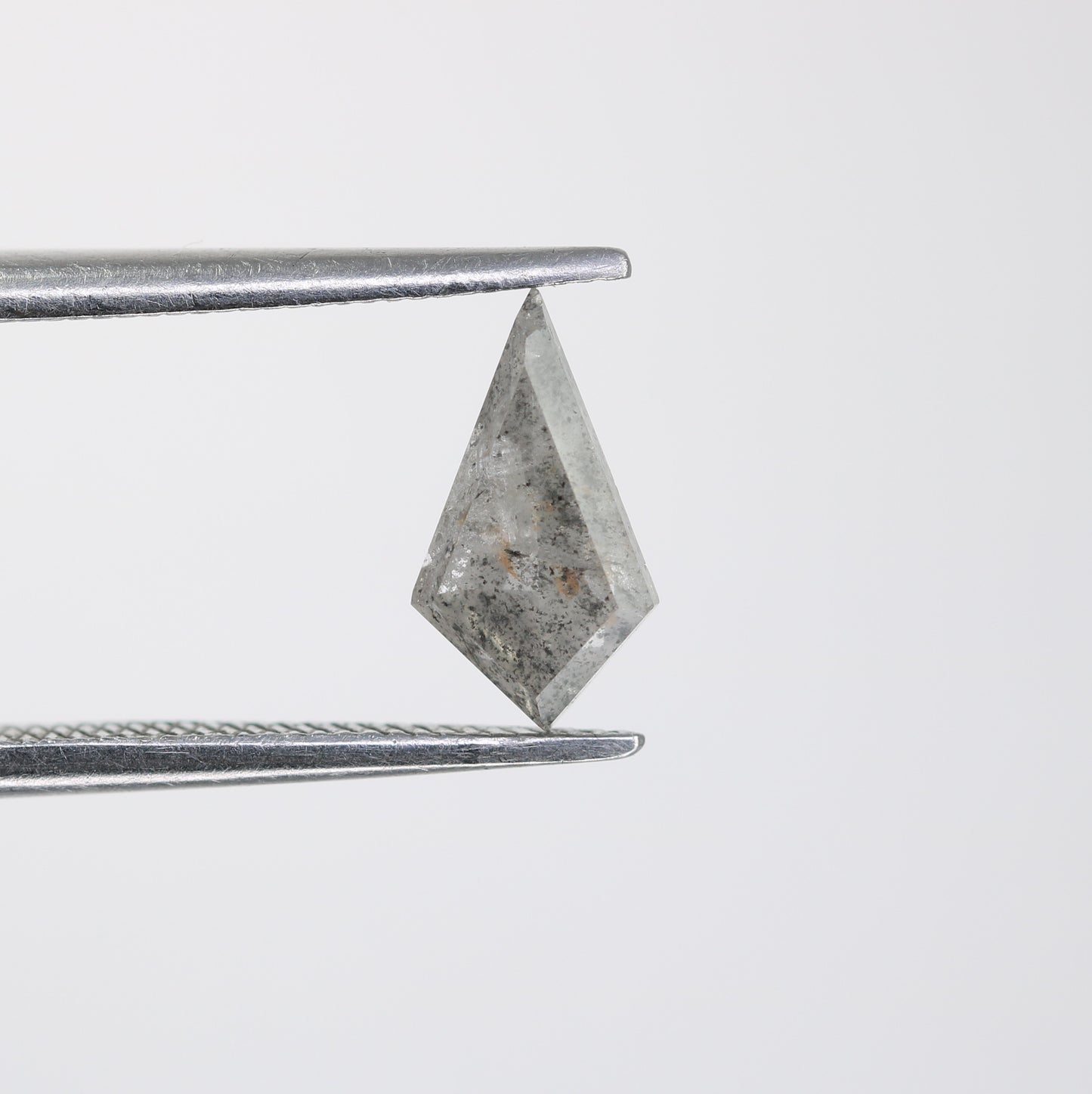 Kite Shape Diamond 0.87 Carat Loose Salt And Pepper Diamond Ring - JayKrishna Diamond