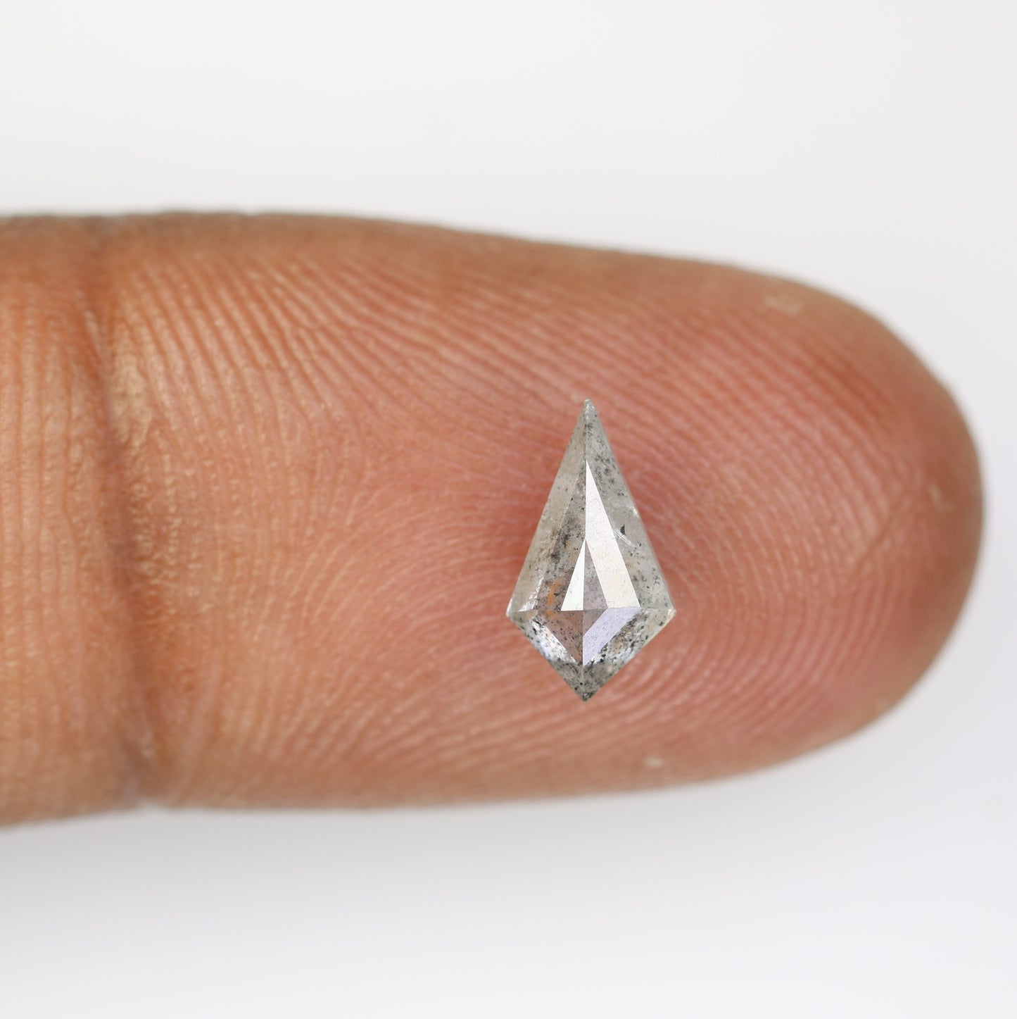 Kite Shape Diamond 0.87 Carat Loose Salt And Pepper Diamond Ring - JayKrishna Diamond