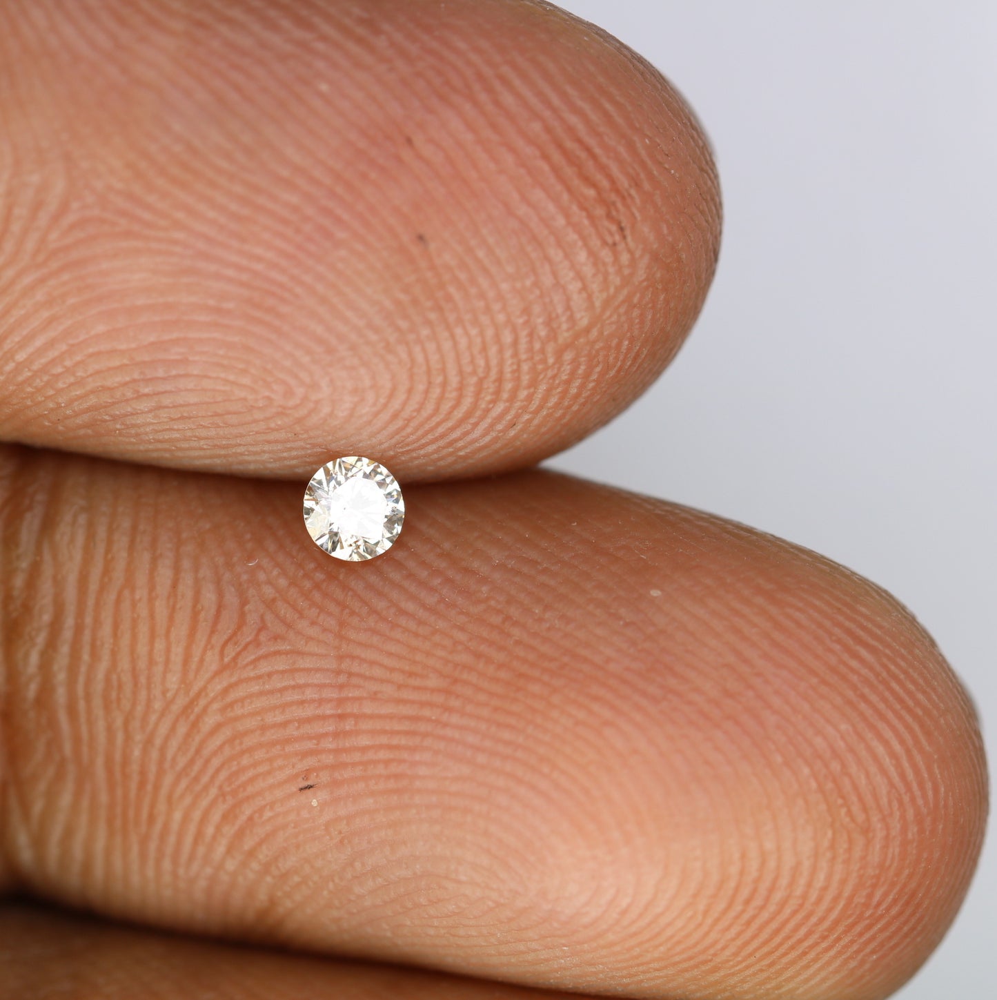 0.12 CT 3.10 x 1.90 MM Round Brilliant Cut Light Yellow Salt and Pepper Diamond for Engagement Rings, Custom Jewelry and Elegant Promise Rings - JayKrishna Diamond
