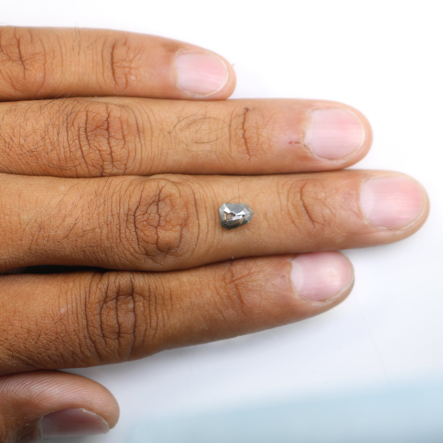 Kite Shape Diamond 0.87 Carat Loose Salt And Pepper Diamond Ring - JayKrishna Diamond