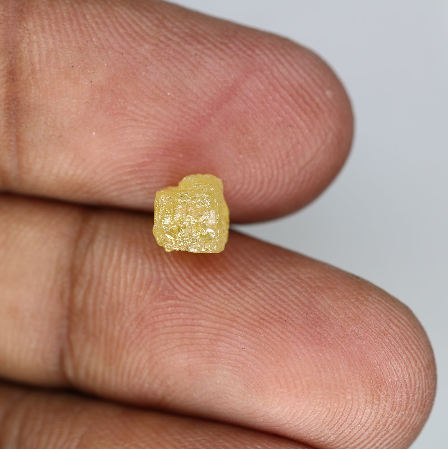 1.93 Carat Yellow Congo Cube Natural Loose Raw Rough Diamond For Wedding Ring - JayKrishna Diamond