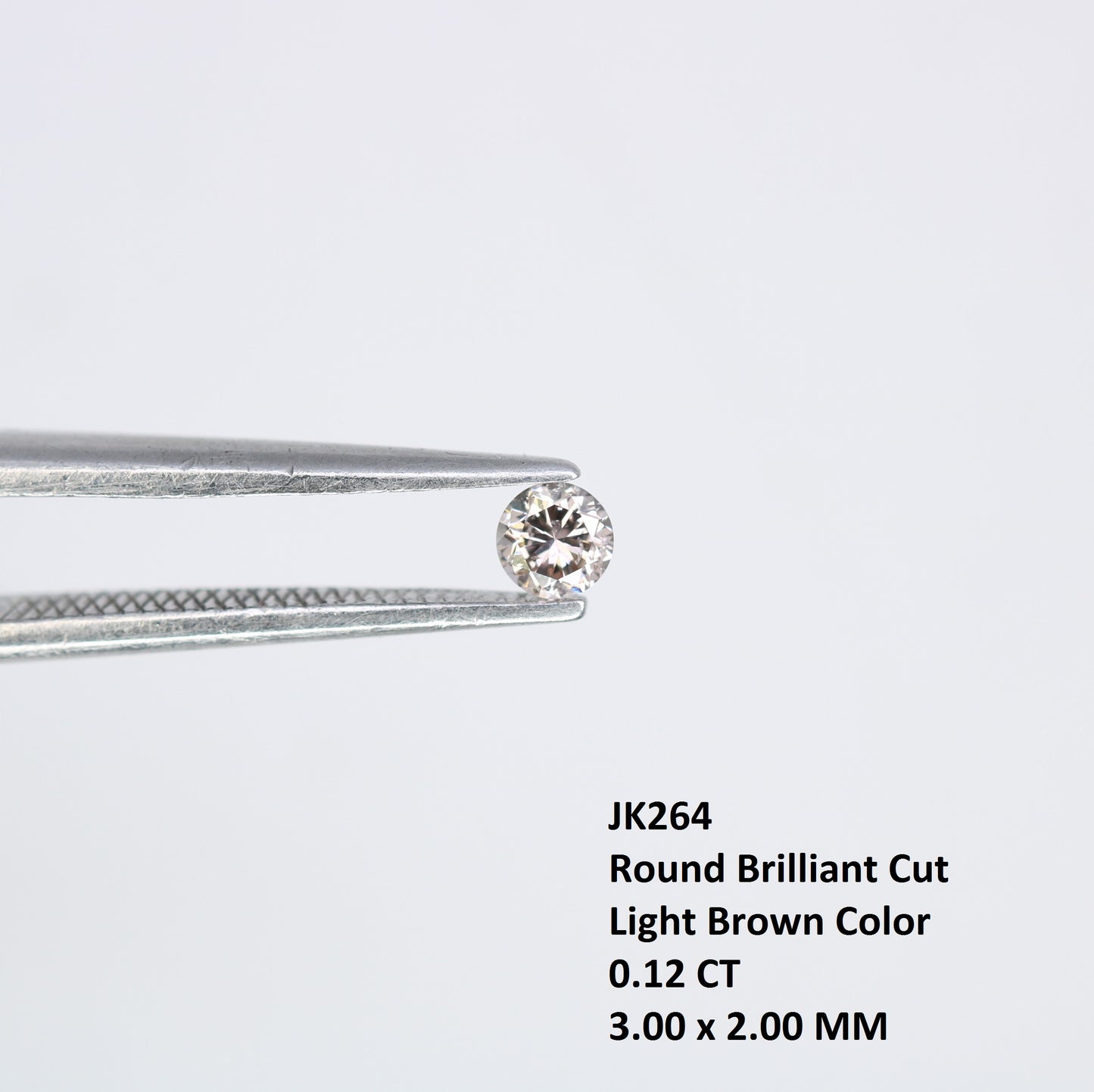 0.12 CT Round Brilliant Cut 3.00 x 2.00 MM Light Brown Salt and Pepper Diamond for Engagement Rings, Custom Jewelry and Stylish Bracelets - JayKrishna Diamond
