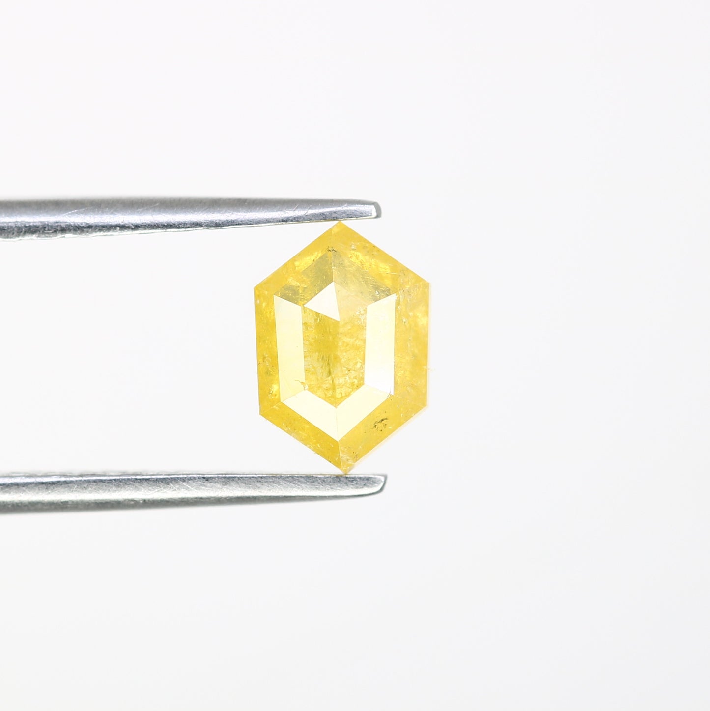 0.89 CT 7.20 MM Yellow Elongated Hexagon Shape Diamond For Wedding Ring - JayKrishna Diamond