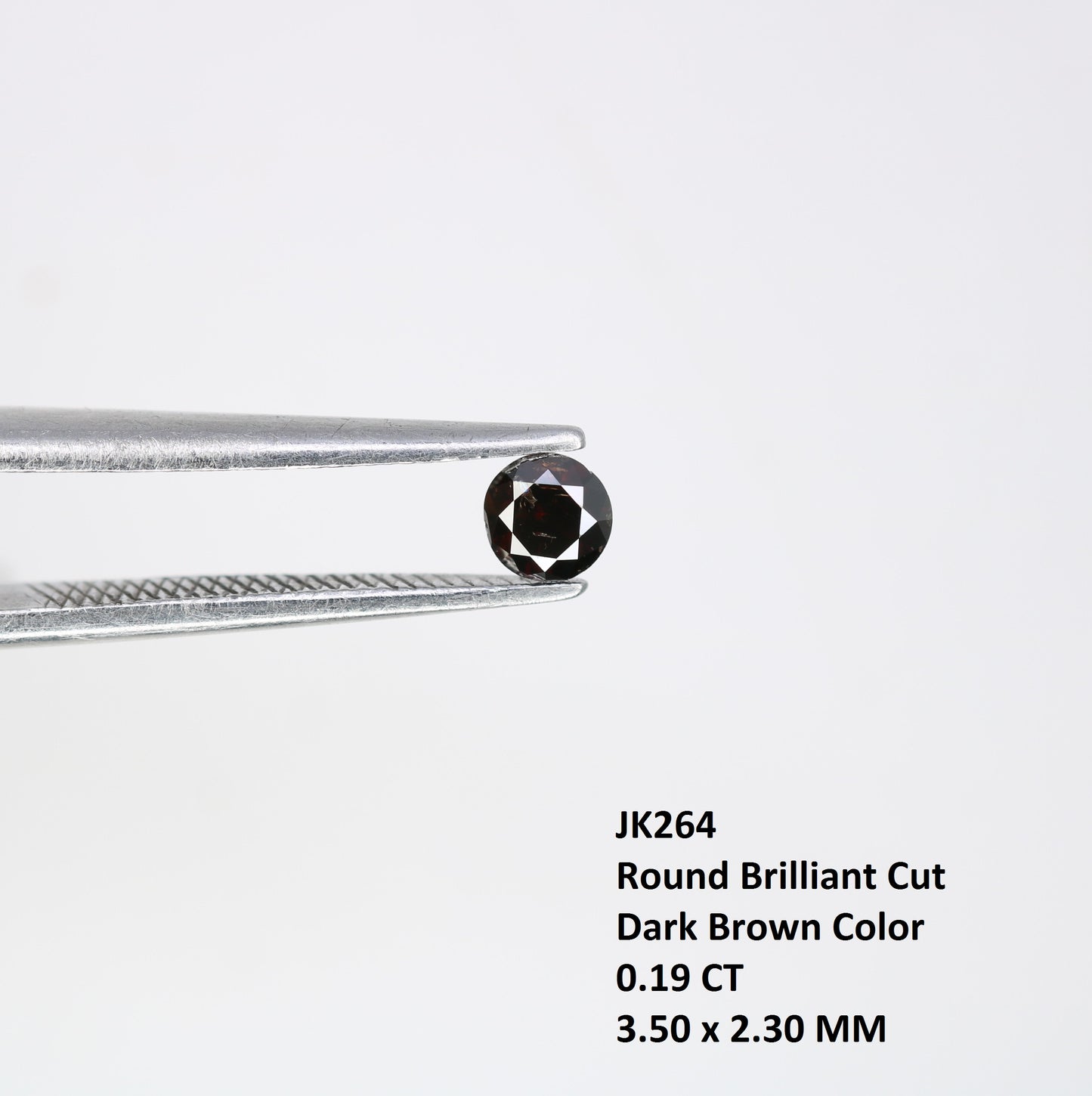 0.19 CT Round Brilliant Cut Dark Brown Diamond - Ideal for Engagement Rings, Necklaces, Promise Rings, Earrings, and Anniversary Gifts - JayKrishna Diamond