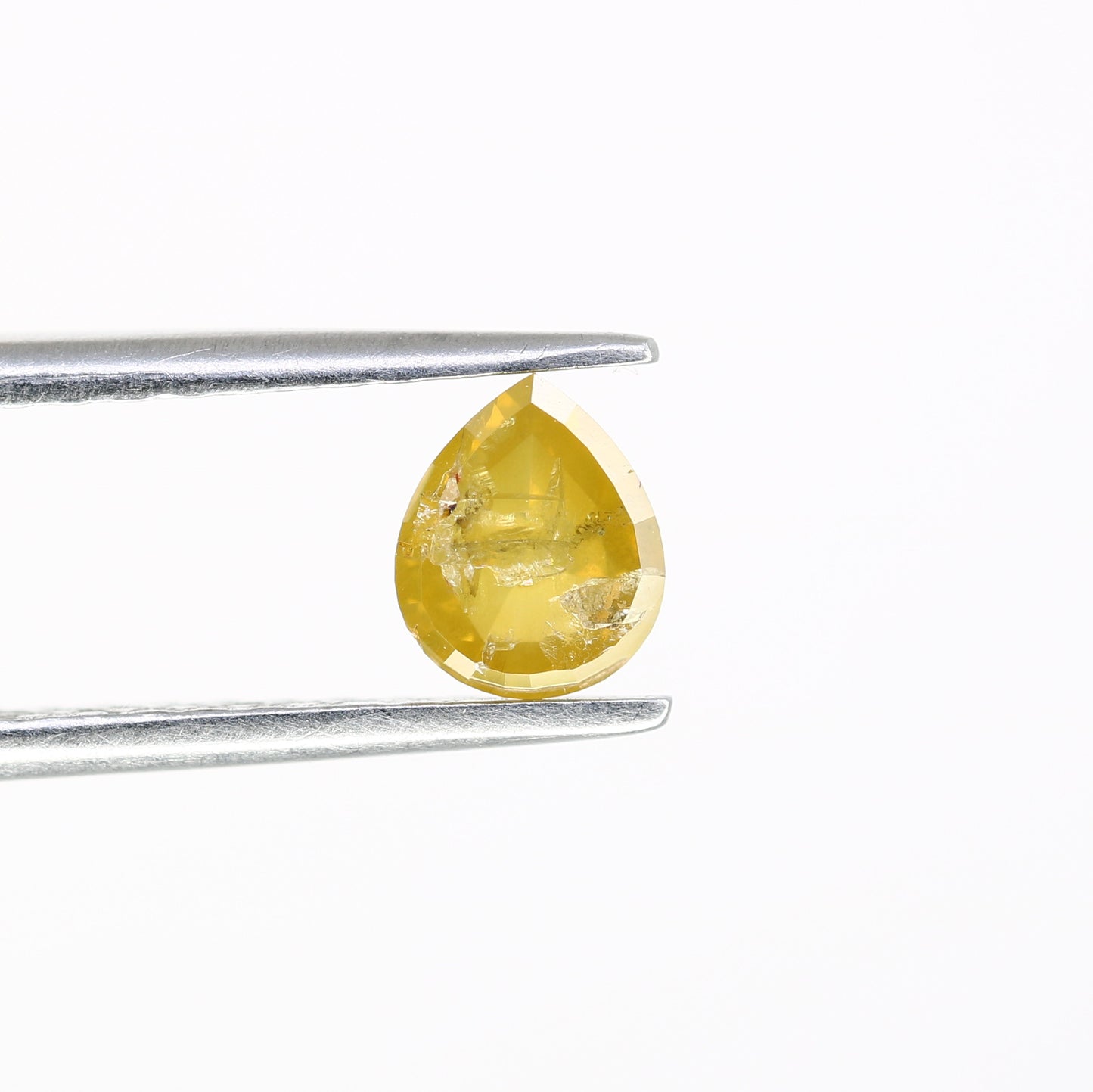 0.76 CT 5.90 MM Pear Shape Yellow Diamond For Engagement Ring - JayKrishna Diamond