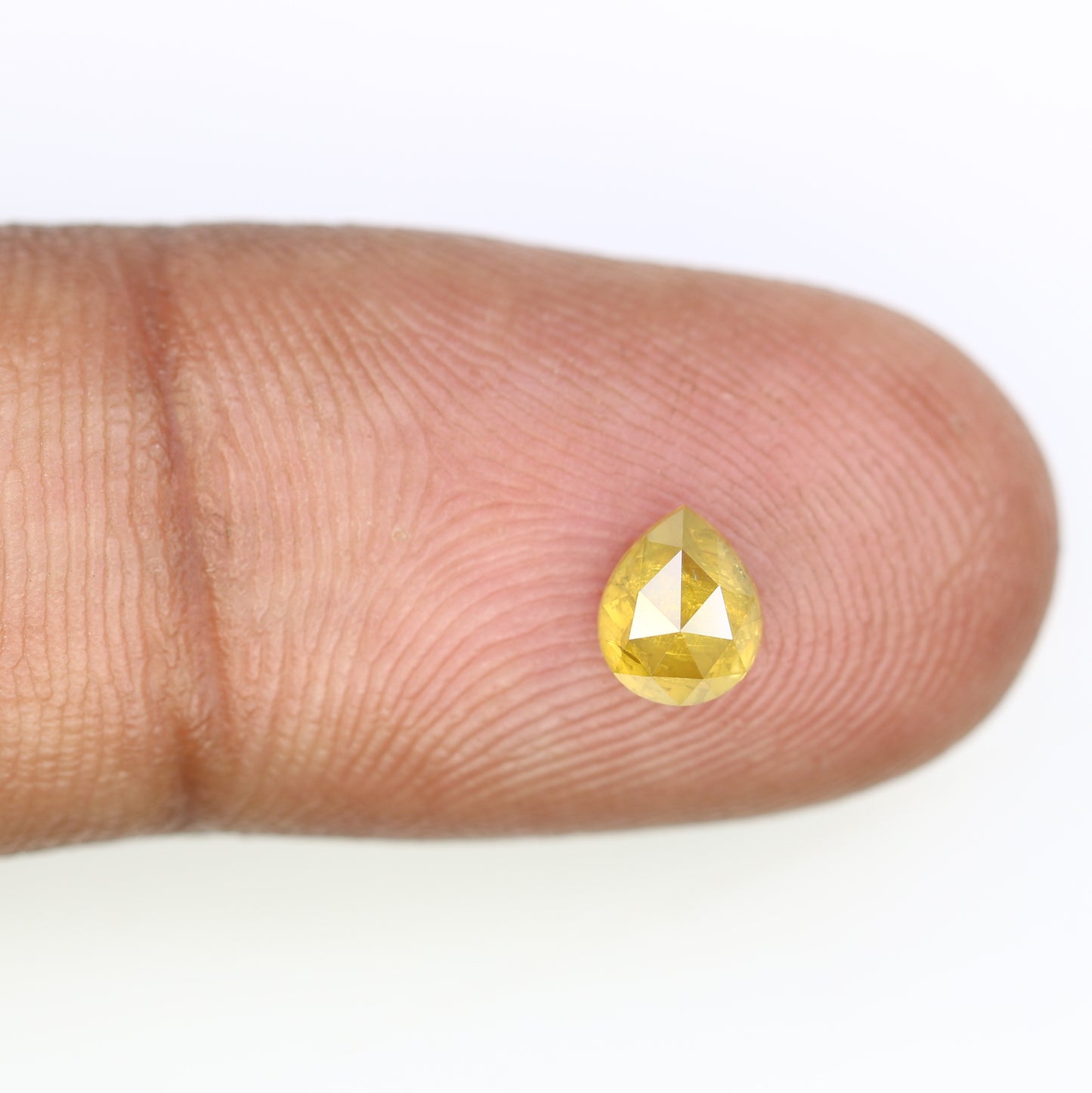 0.76 CT 5.90 MM Pear Shape Yellow Diamond For Engagement Ring - JayKrishna Diamond