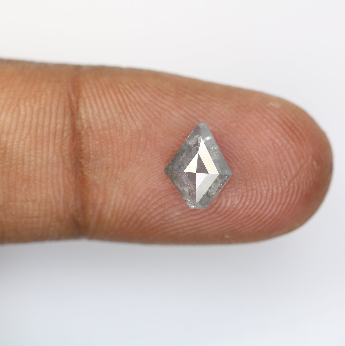 Kite Shaped Diamond 1.21 Carat Salt And Pepper Diamond For Engagement Ring - JayKrishna Diamond