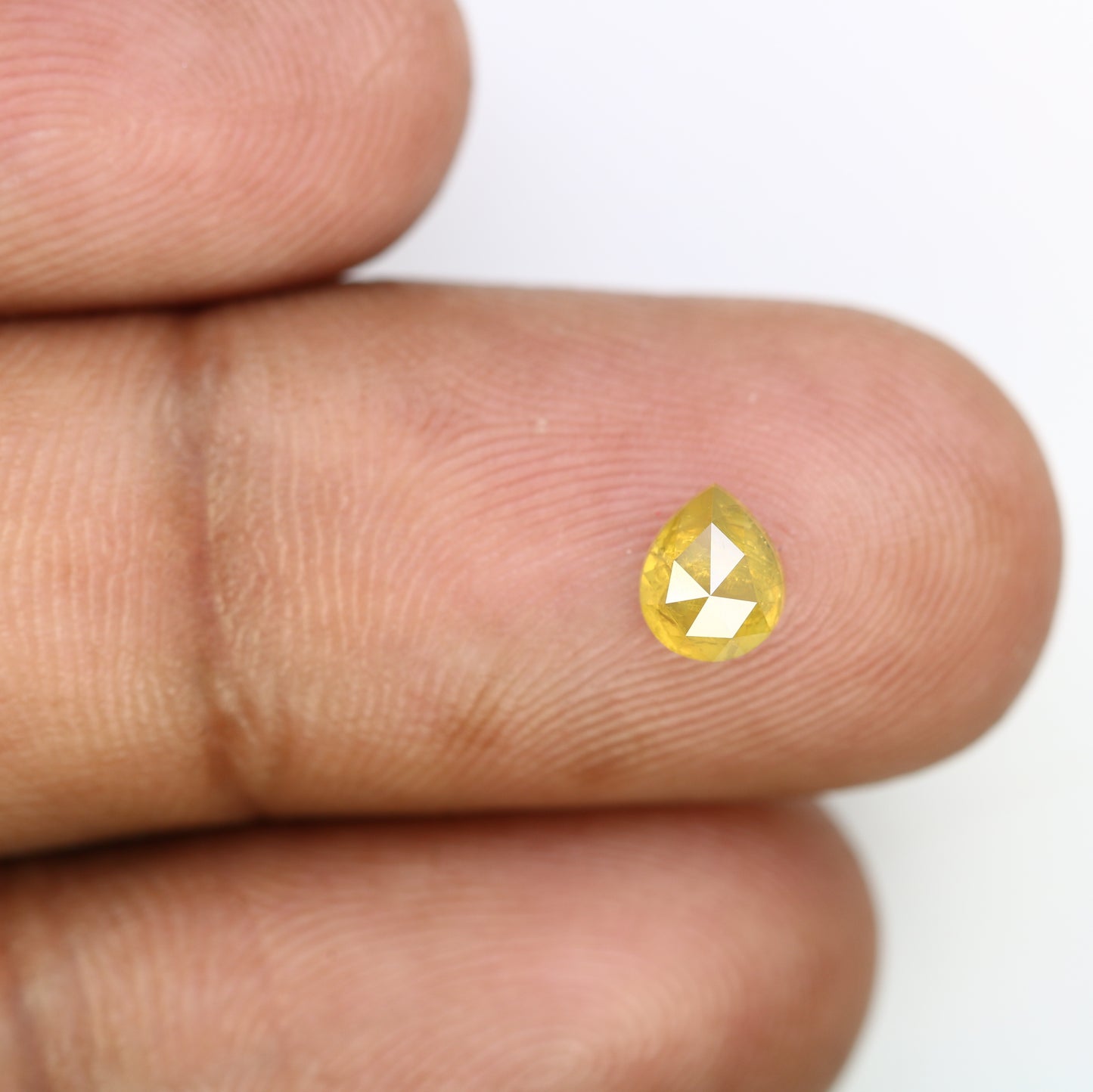 0.76 CT 5.90 MM Pear Shape Yellow Diamond For Engagement Ring - JayKrishna Diamond