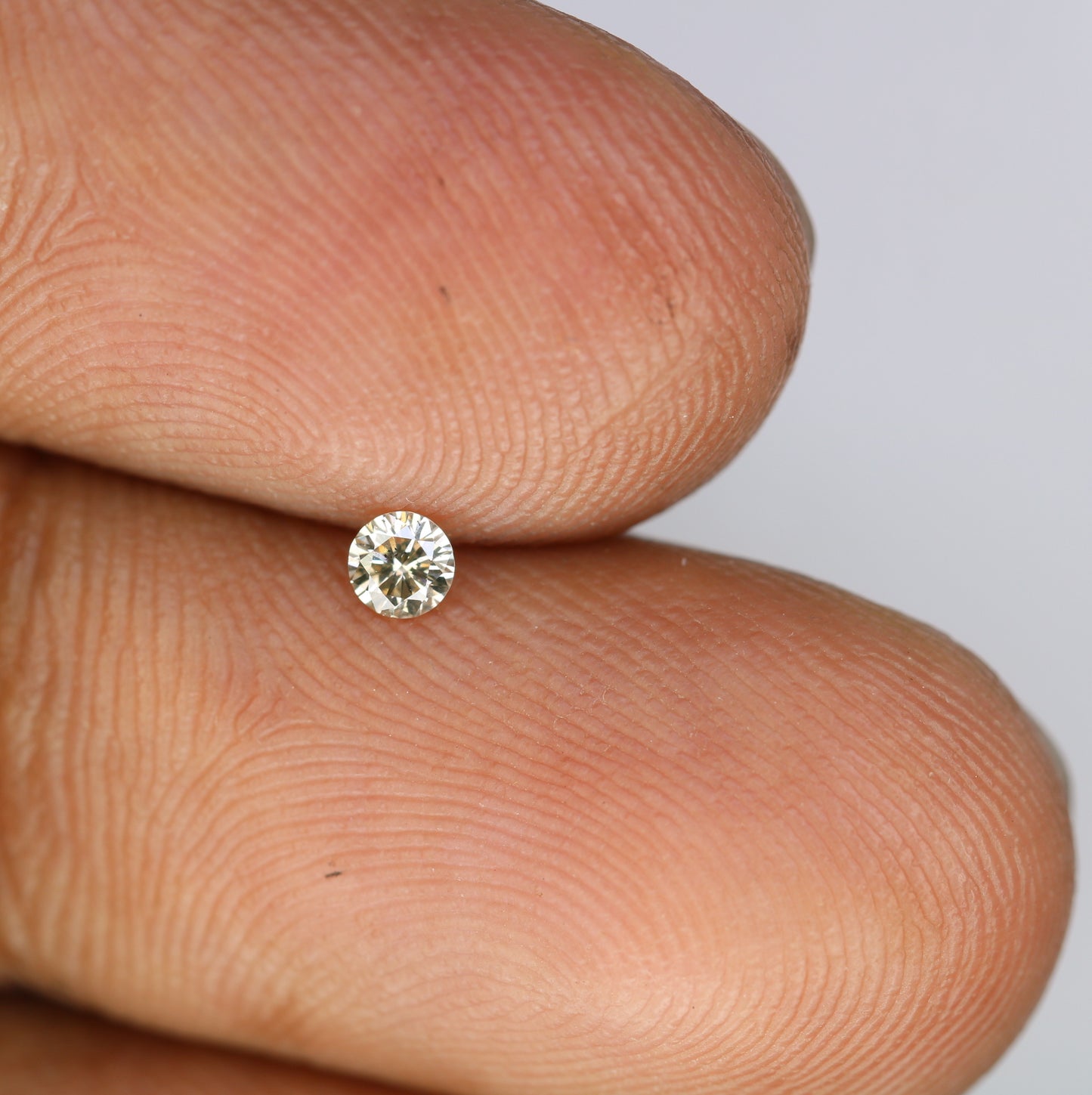 0.09 CT Light Yellow Round Salt and Pepper Diamond 2.90 MM for Unique Engagement Rings, Custom Jewelry and Elegant Earrings - JayKrishna Diamond