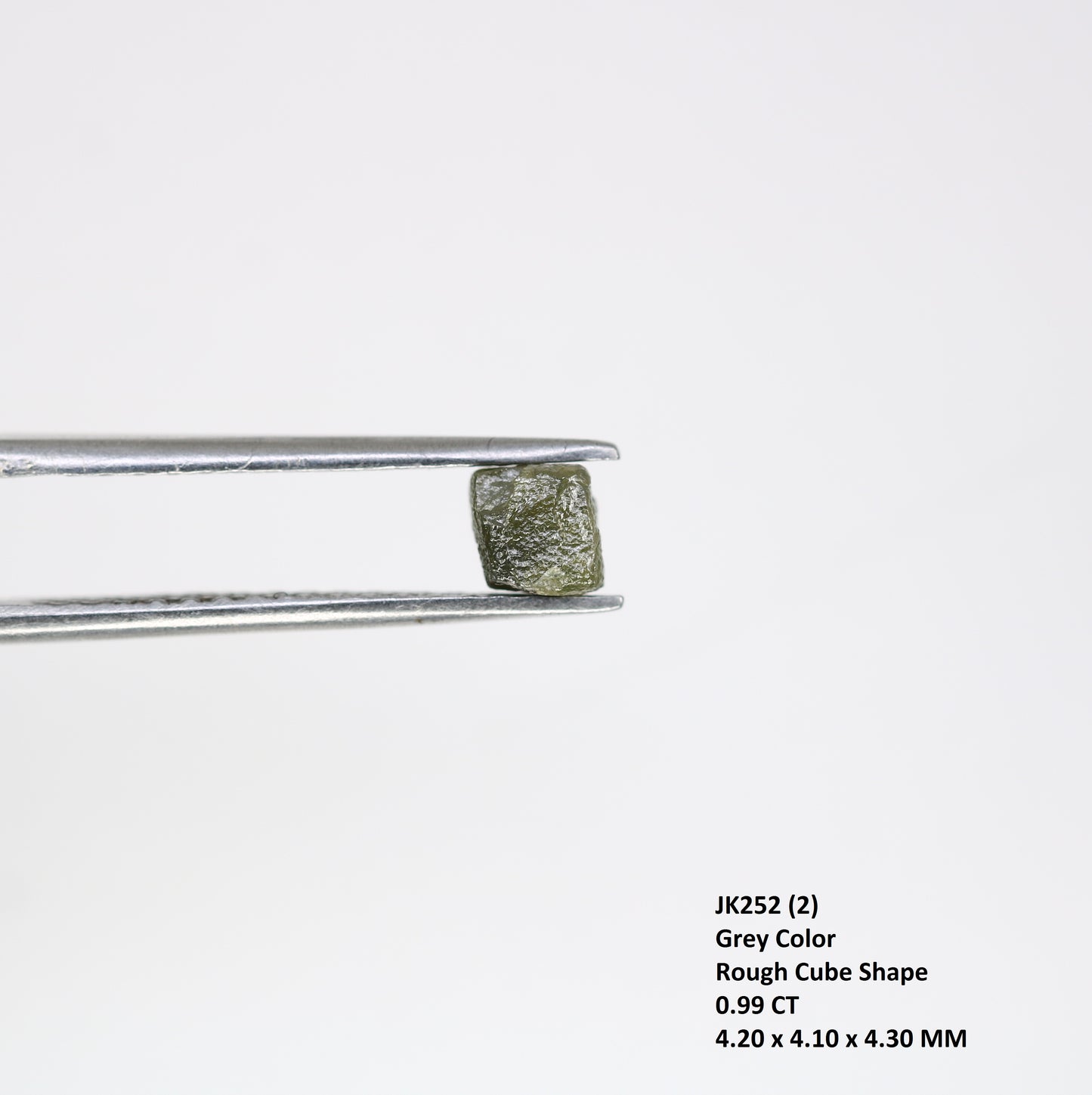 0.99 Carat Grey Color Natural Loose Unique Congo Cube Shape Raw Diamond - JayKrishna Diamond