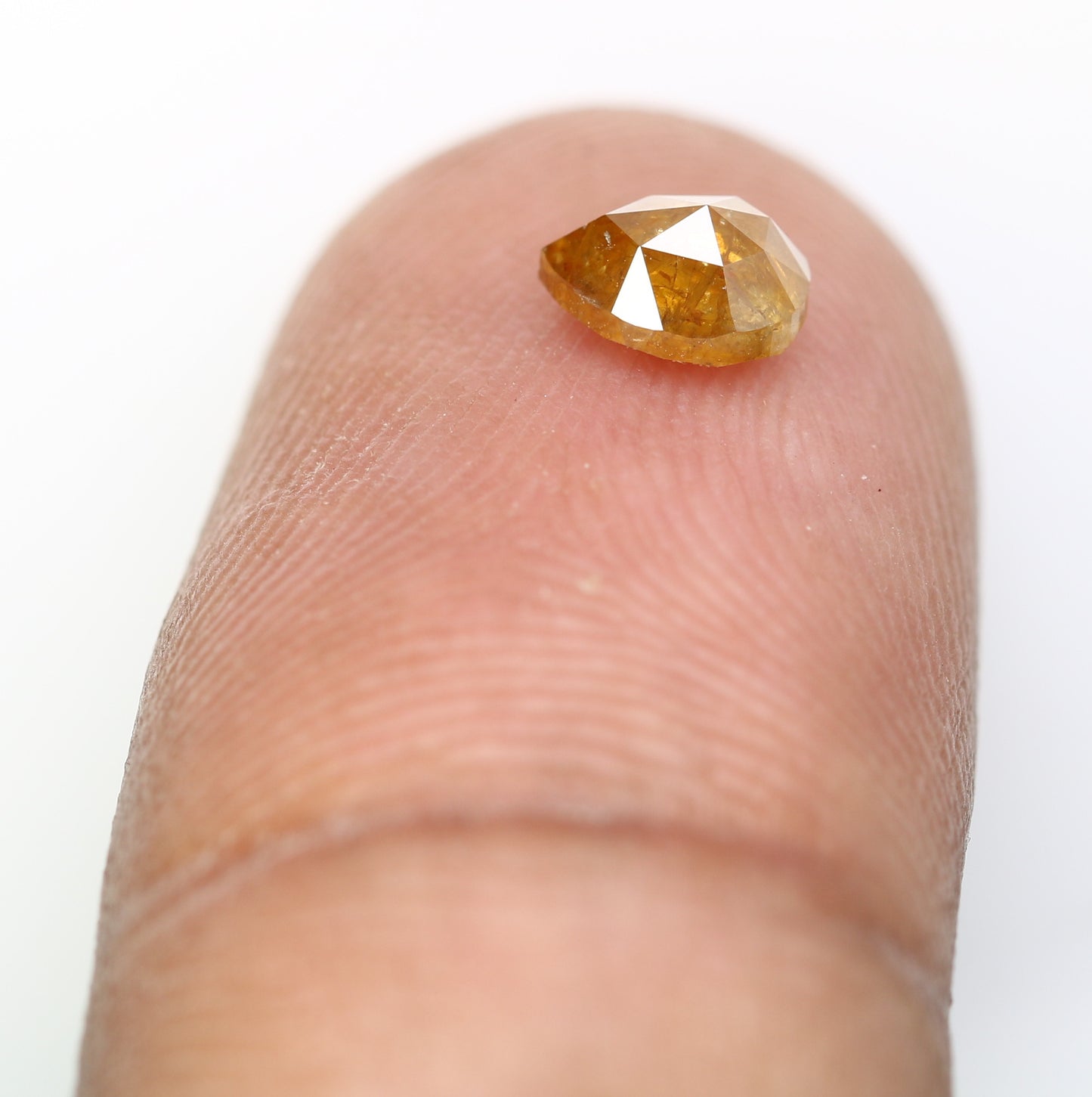 0.66 Carat Natural Orange Loose Pear Shaped Diamond for Wedding Ring - Unique Gemstone for Custom Bridal Jewelry Designs - JayKrishna Diamond