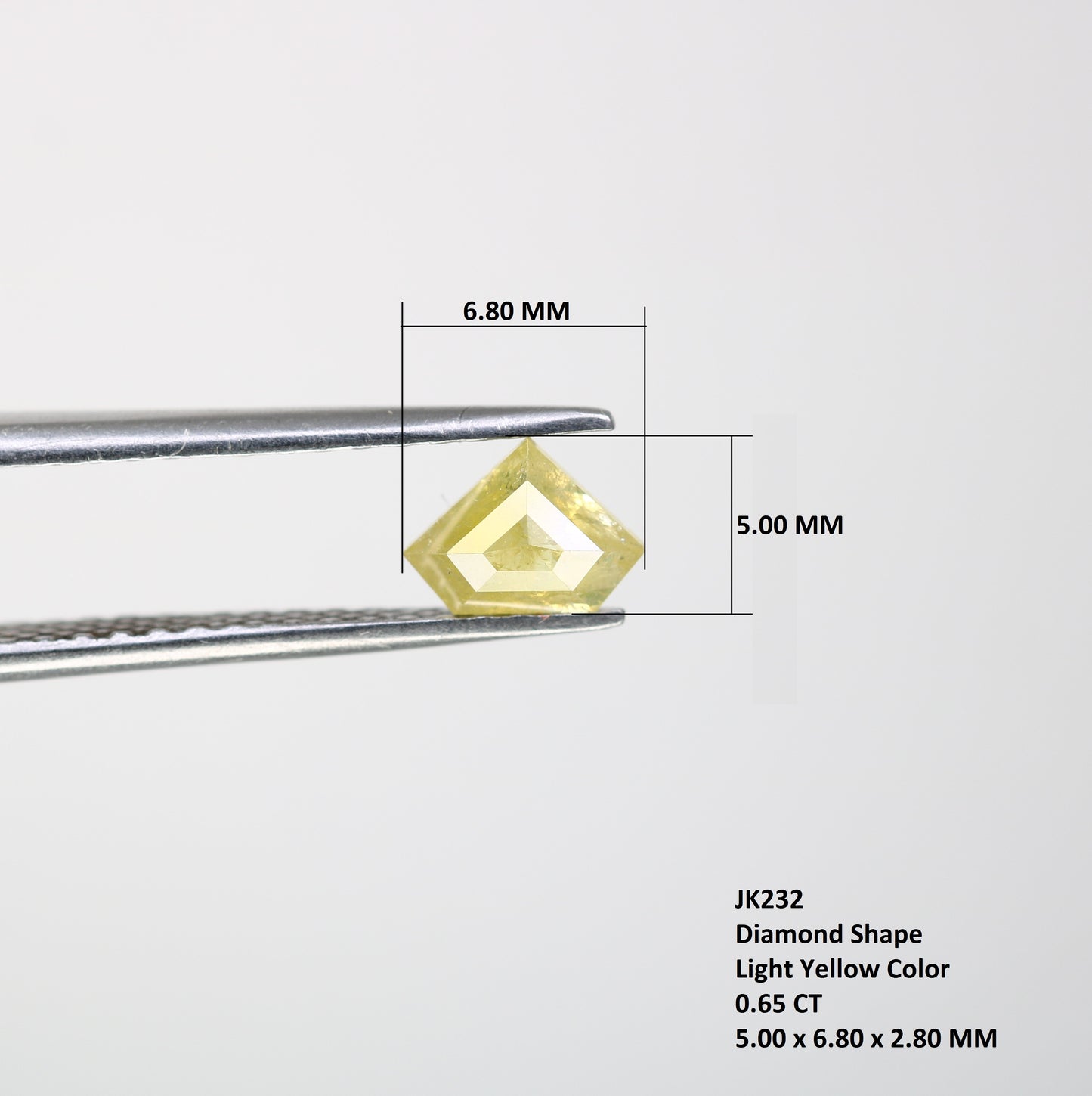 0.65 Carat 5 MM Loose Rustic Yellow Diamond for Earrings - Unique Natural Gemstone for Custom Jewelry Design - JayKrishna Diamond