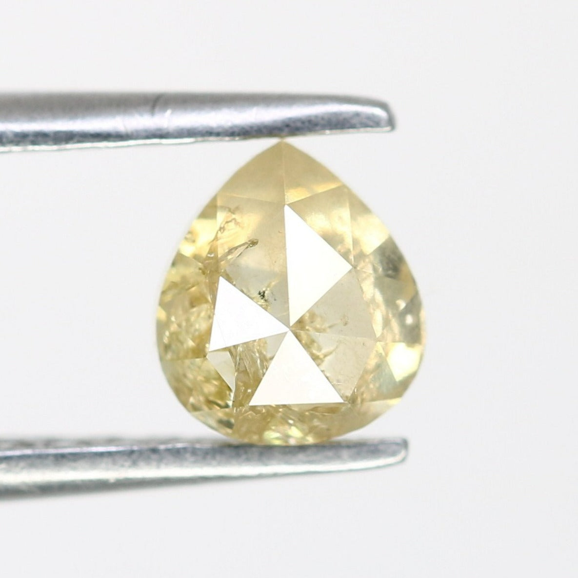 0.72 Carat Pear Cut Rustic Yellow Loose Diamond For Diamond Pendant - JayKrishna Diamond