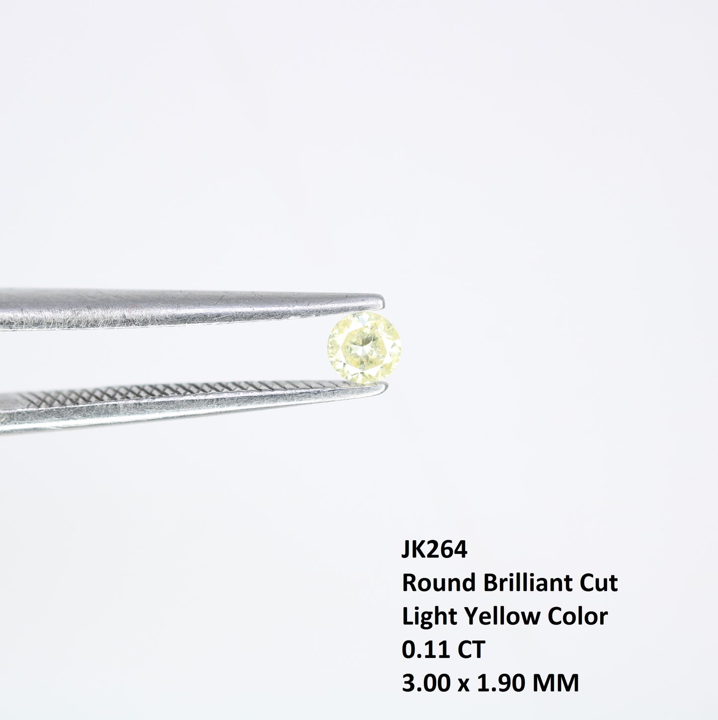 0.11 CT 3.00 MM Loose Round Brilliant Cut Light Yellow Salt and Pepper Diamond for Engagement Rings, Custom Jewelry and Chic Bracelets - JayKrishna Diamond