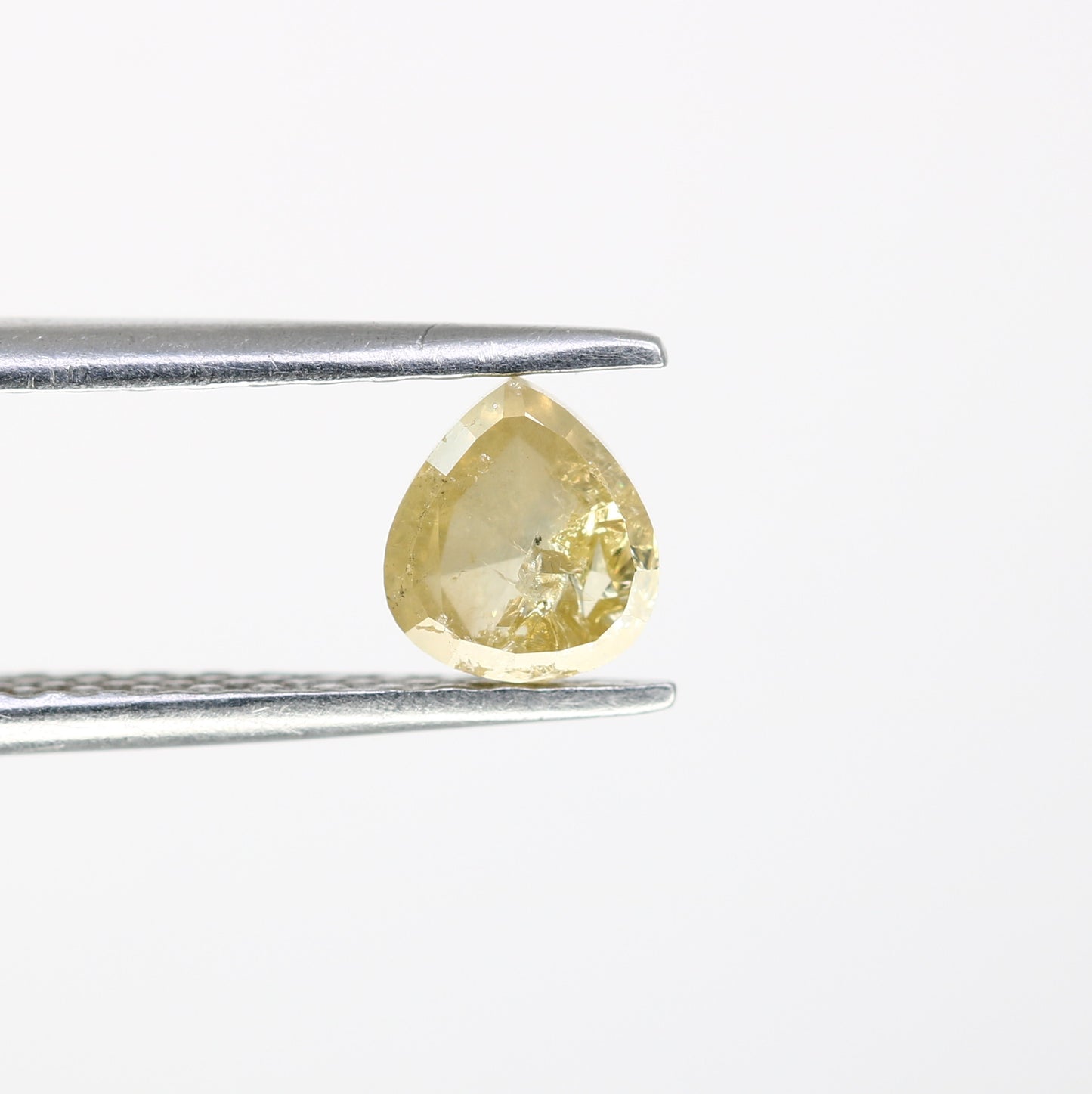 0.72 Carat Pear Cut Rustic Yellow Loose Diamond For Diamond Pendant - JayKrishna Diamond
