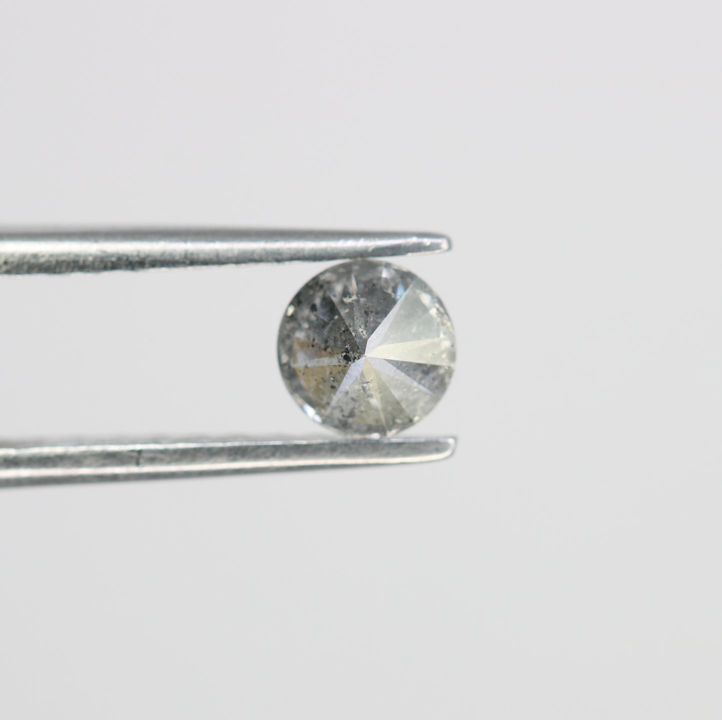 0.42 CT Round Brilliant Cut Salt and Pepper Loose Diamond for Engagement Ring and Custom Fine Jewelry - JayKrishna Diamond