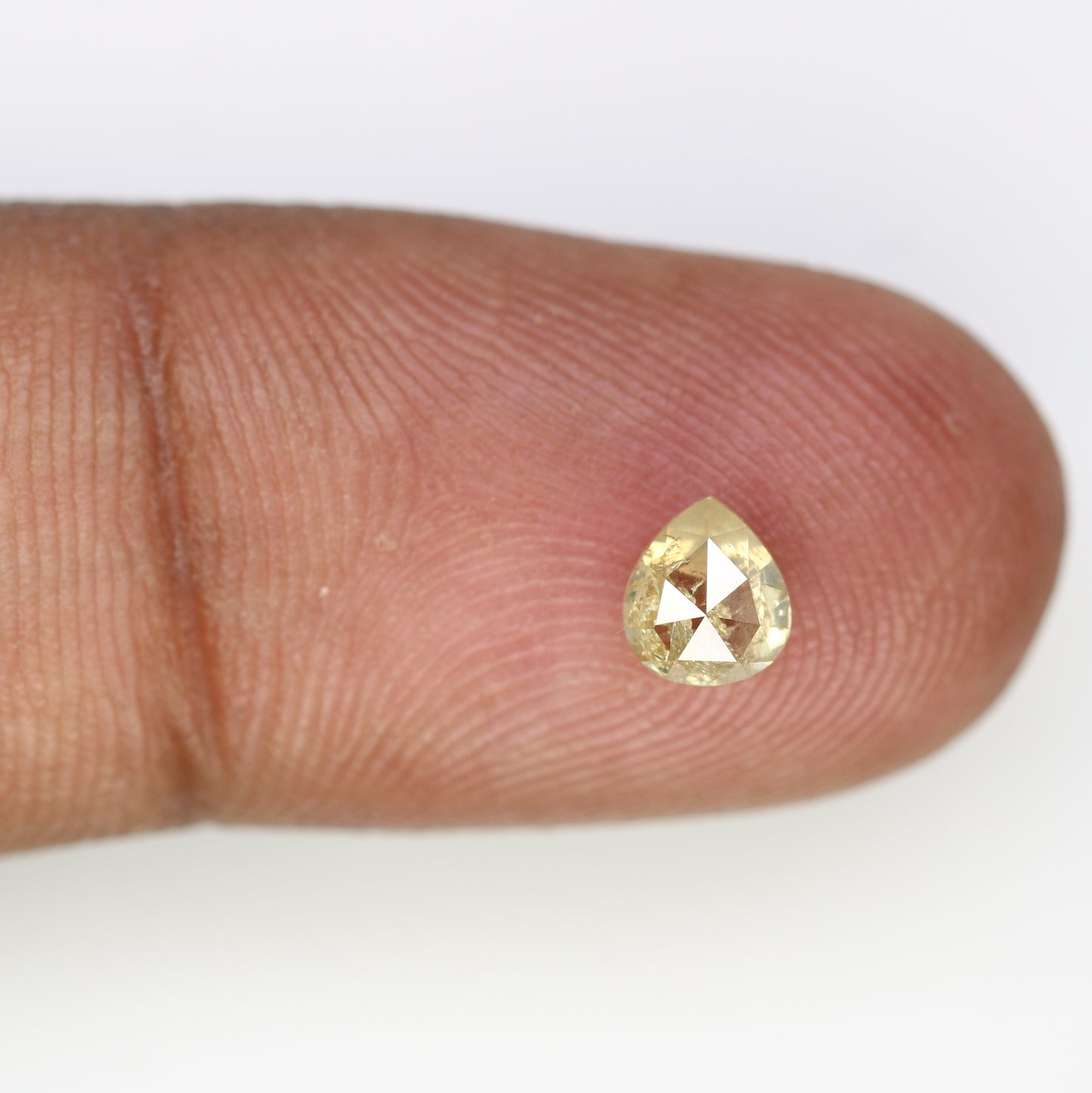 0.72 Carat Pear Cut Rustic Yellow Loose Diamond For Diamond Pendant - JayKrishna Diamond