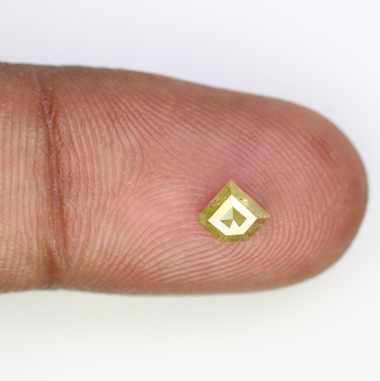 0.51 CT 5 x 6 MM Diamond Shape Loose Rustic Fancy Yellow Diamond For Wedding Ring - JayKrishna Diamond