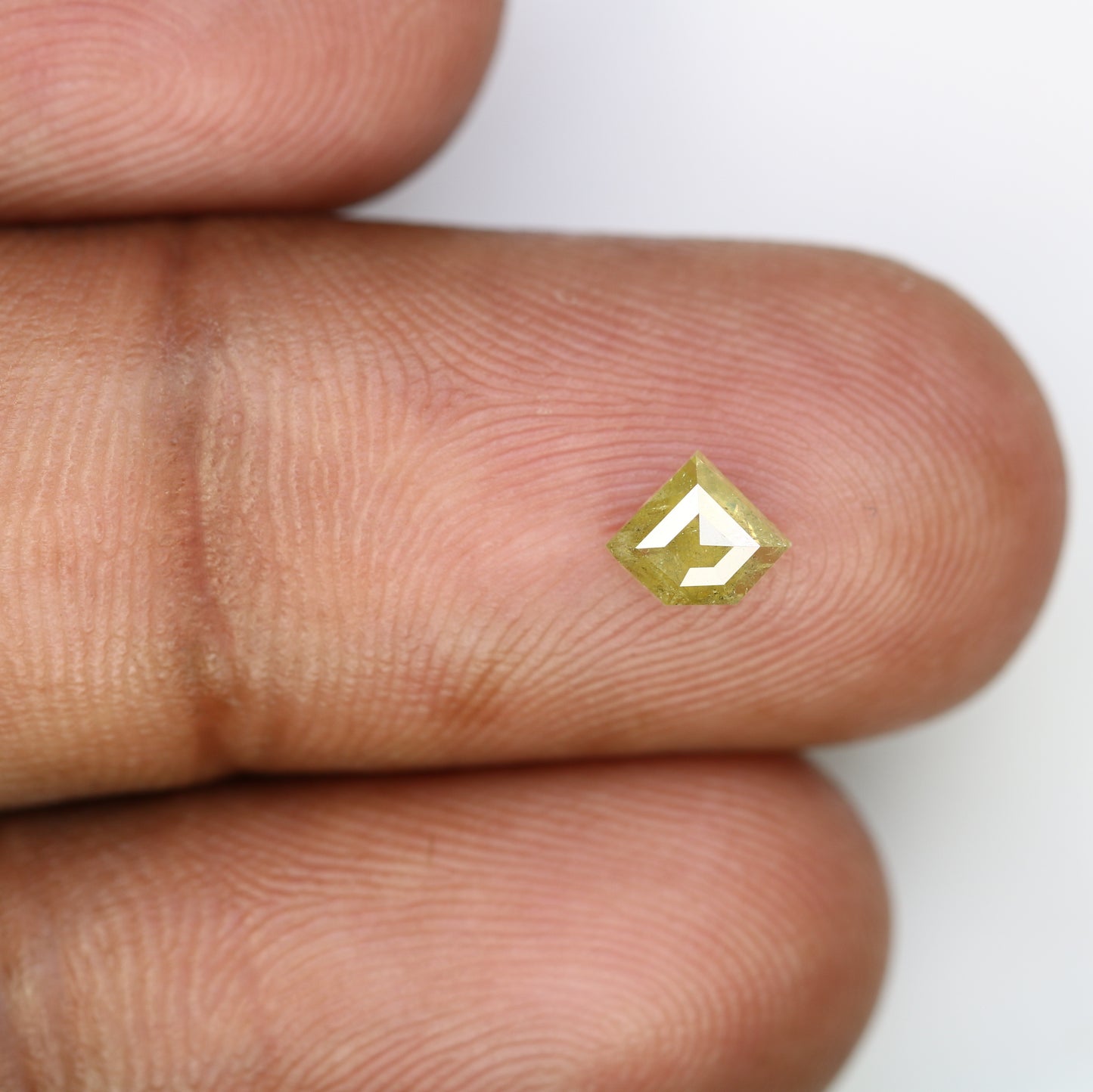 0.51 CT 5 x 6 MM Diamond Shape Loose Rustic Fancy Yellow Diamond For Wedding Ring - JayKrishna Diamond
