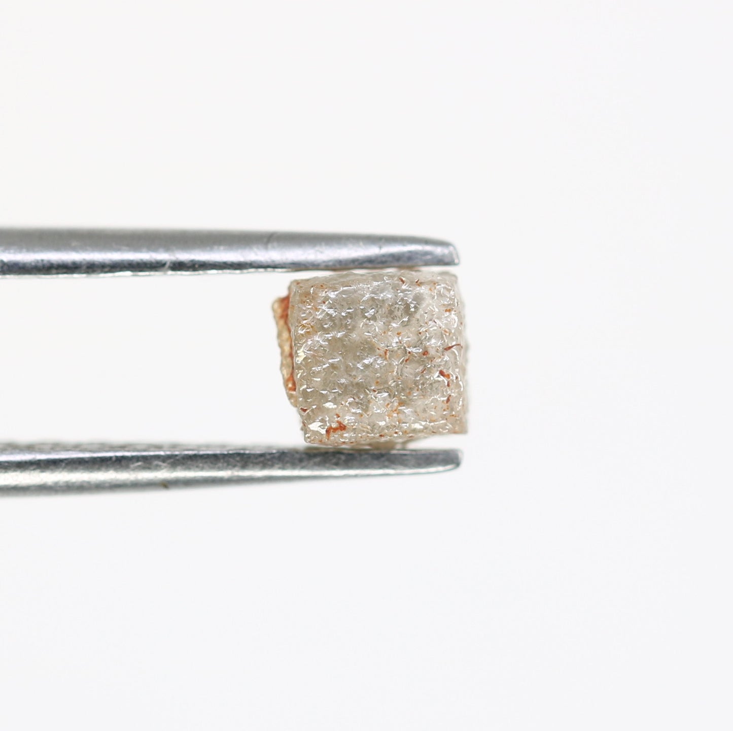 0.86 CT 4.40 MM Grey Rough Diamond Congo Cube Loose Uncut Raw Diamond For Wedding Ring - JayKrishna Diamond