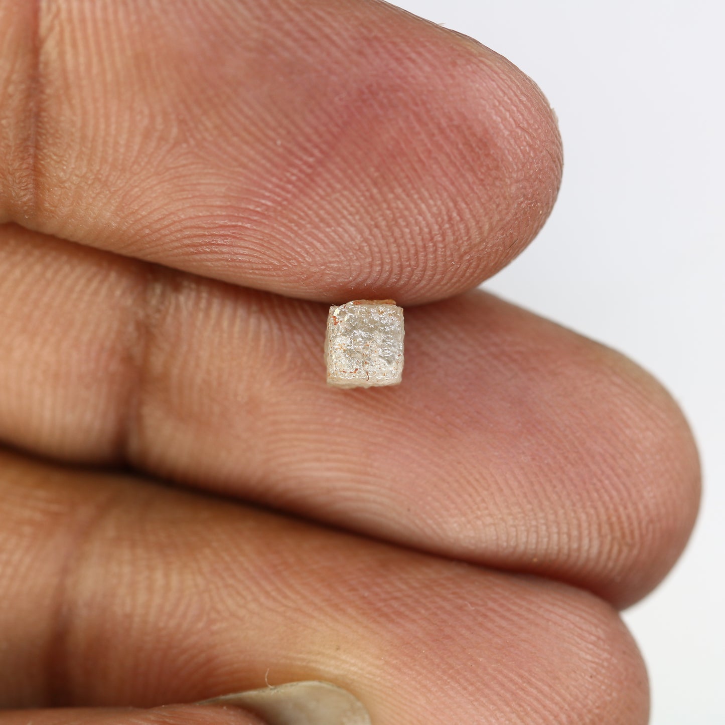 0.86 CT 4.40 MM Grey Rough Diamond Congo Cube Loose Uncut Raw Diamond For Wedding Ring - JayKrishna Diamond