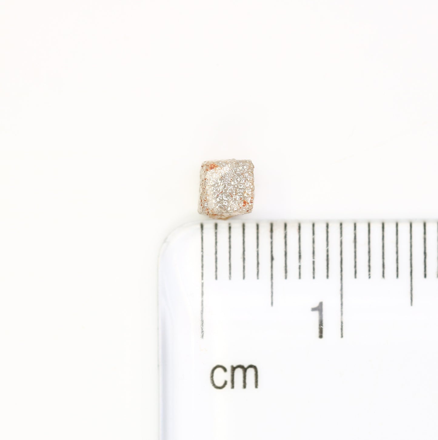 0.86 CT 4.40 MM Grey Rough Diamond Congo Cube Loose Uncut Raw Diamond For Wedding Ring - JayKrishna Diamond