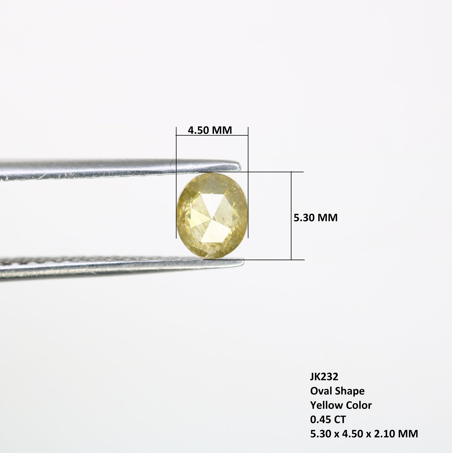 0.45 Carat 5.3 MM Loose Oval Shape Natural Yellow Rustic Diamond for Wedding Rings and Custom Bridal Jewelry Design - JayKrishna Diamond