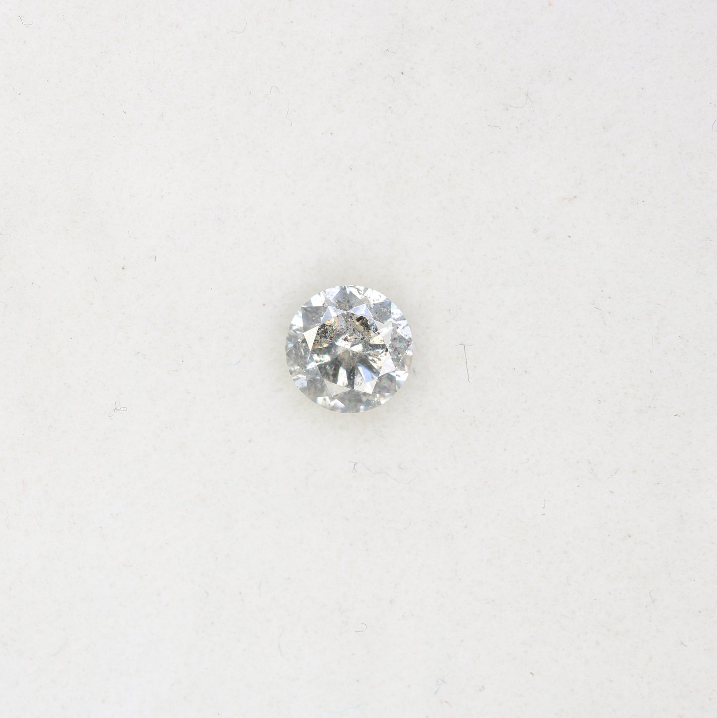 0.40 CT Natural Salt And Pepper Round Brilliant Cut Diamond For Engagement Ring - JayKrishna Diamond
