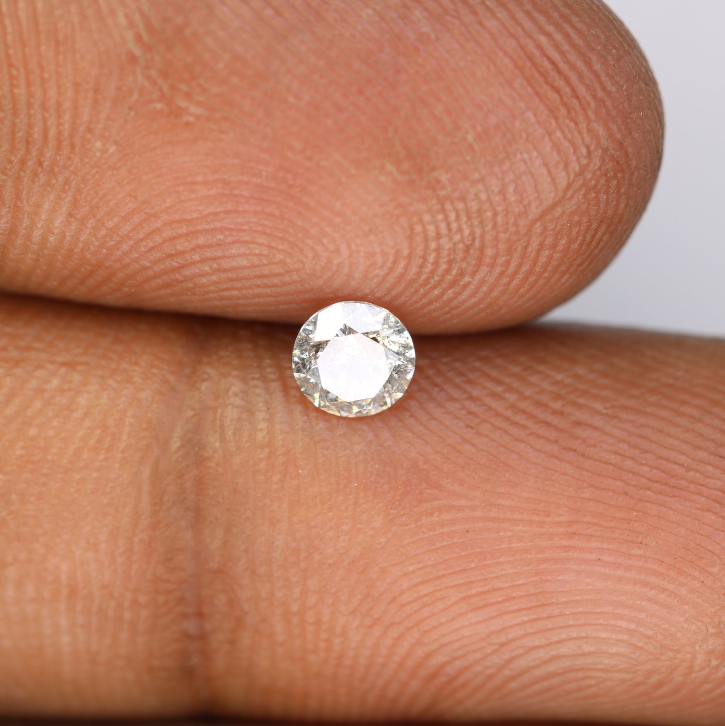 0.40 CT Natural Salt And Pepper Round Brilliant Cut Diamond For Engagement Ring - JayKrishna Diamond