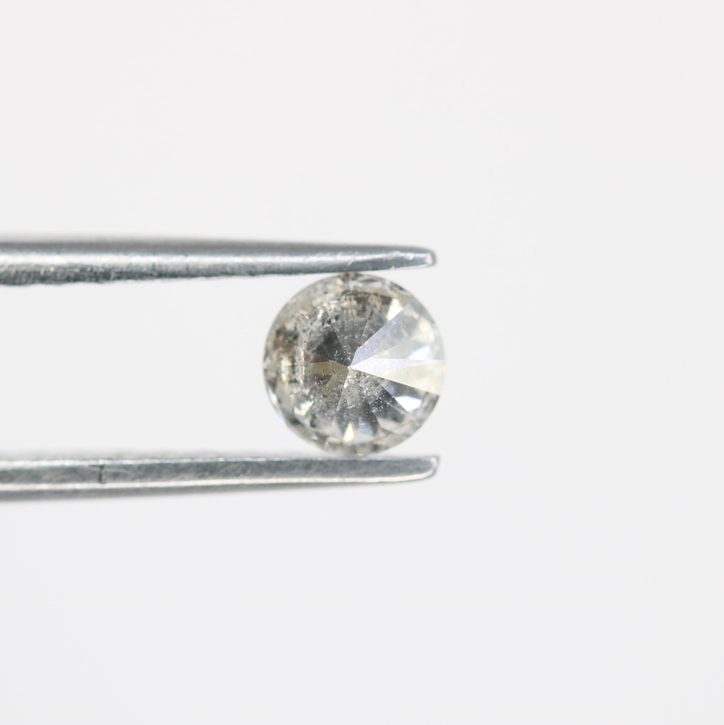 0.40 CT Natural Salt And Pepper Round Brilliant Cut Diamond For Engagement Ring - JayKrishna Diamond