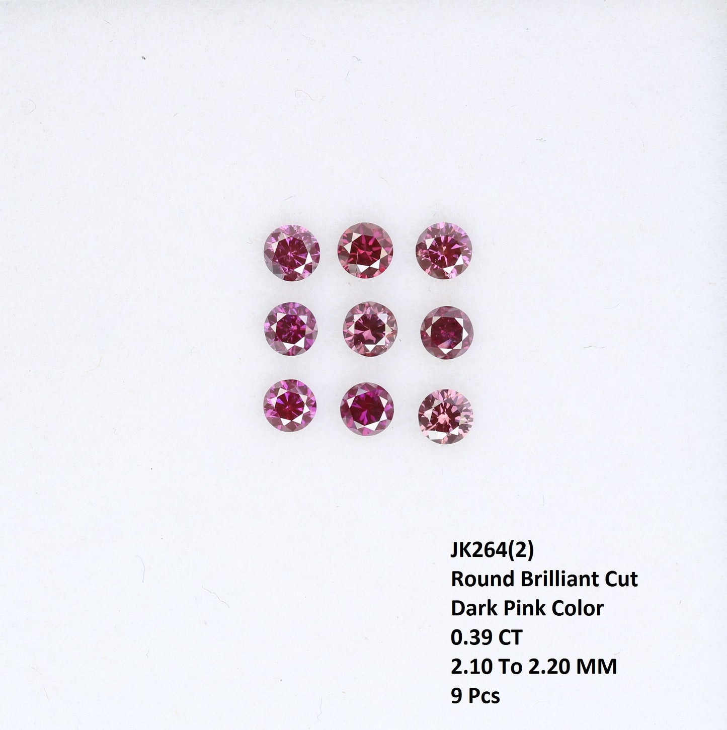0.39 CT 2.10 to 2.20 MM Round Brilliant Cut Dark Pink Diamond for Custom Engagement Rings, Unique Bridal Jewelry & Elegant Fine Jewelry - JayKrishna Diamond