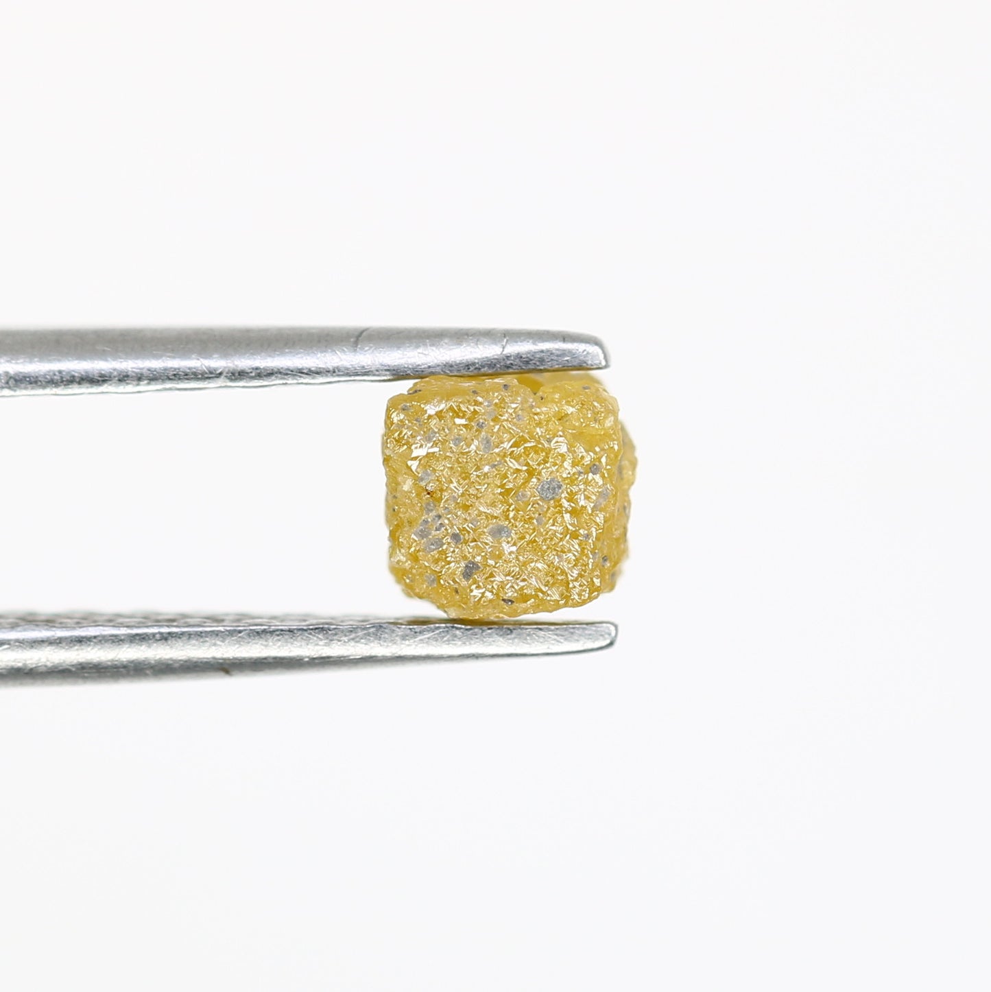 0.95 CT Fancy Yellow Natural Loose Unique Congo Cube Shape Rough Diamond - JayKrishna Diamond