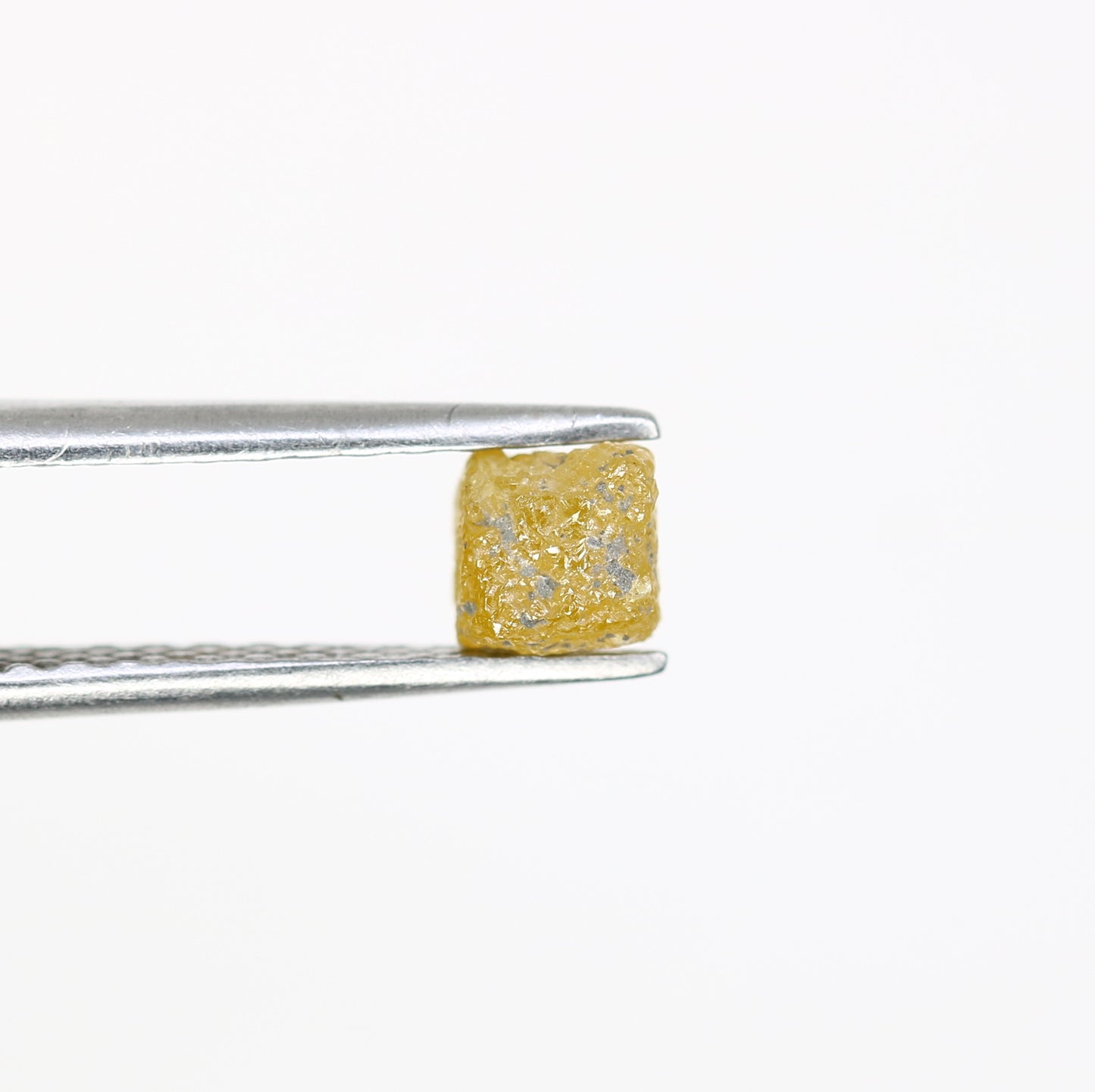 0.95 CT Fancy Yellow Natural Loose Unique Congo Cube Shape Rough Diamond - JayKrishna Diamond