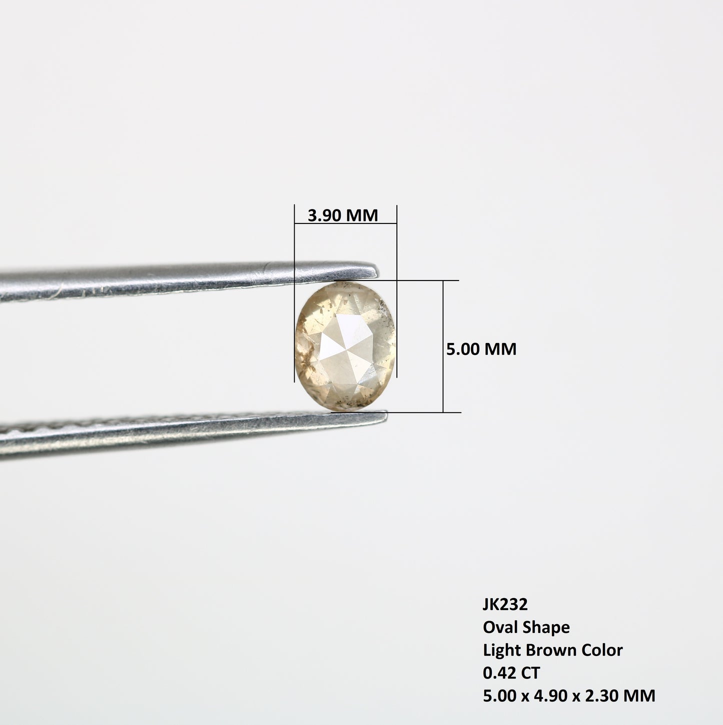 0.42 CT 5 MM Fancy Brown Oval Loose Diamond for Promise Ring and Custom Jewelry - JayKrishna Diamond