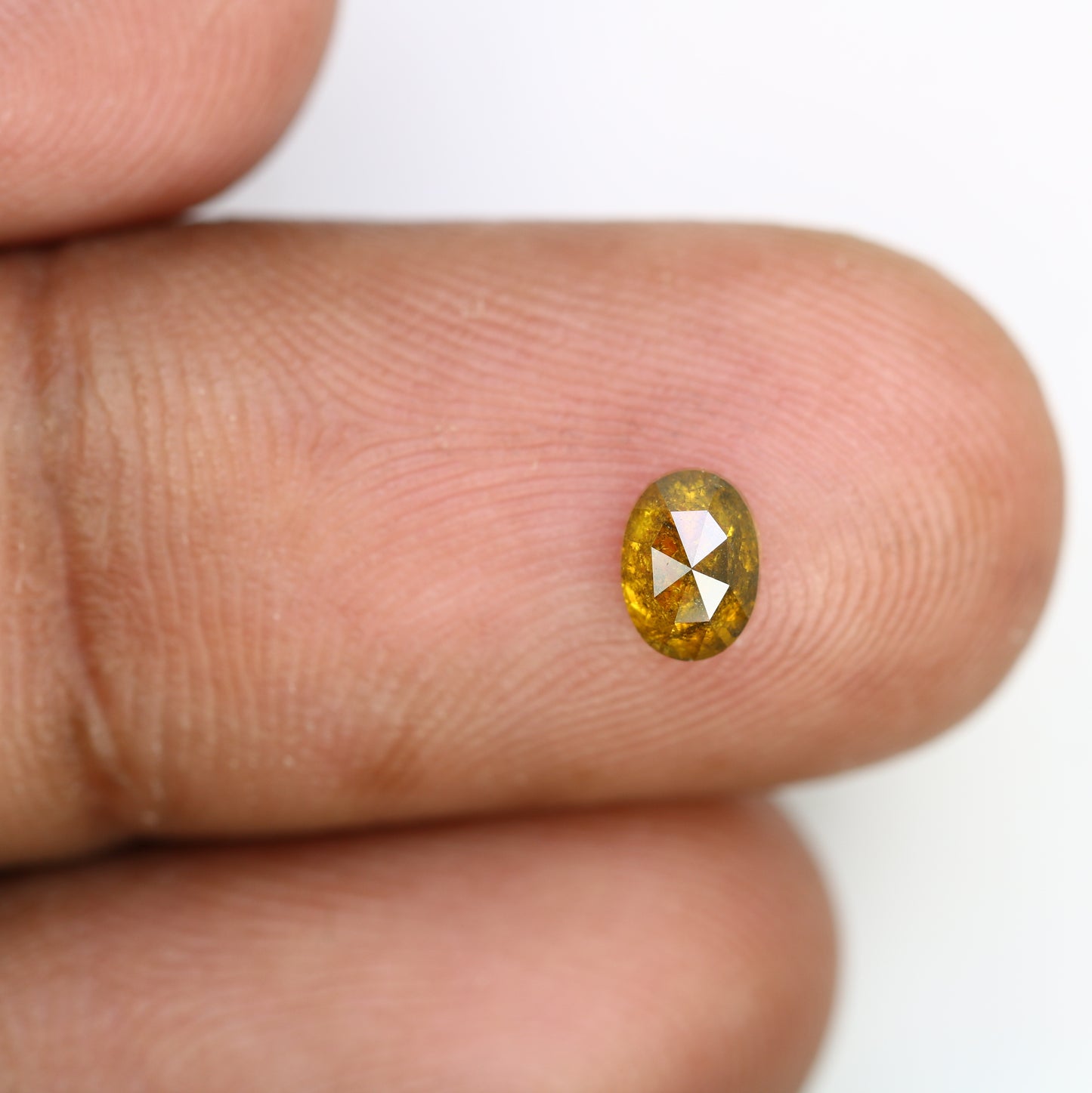 0.55 Ct 5.5MM Oval Shaped Natural Yellow Loose Diamond For Wedding Ring - JayKrishna Diamond
