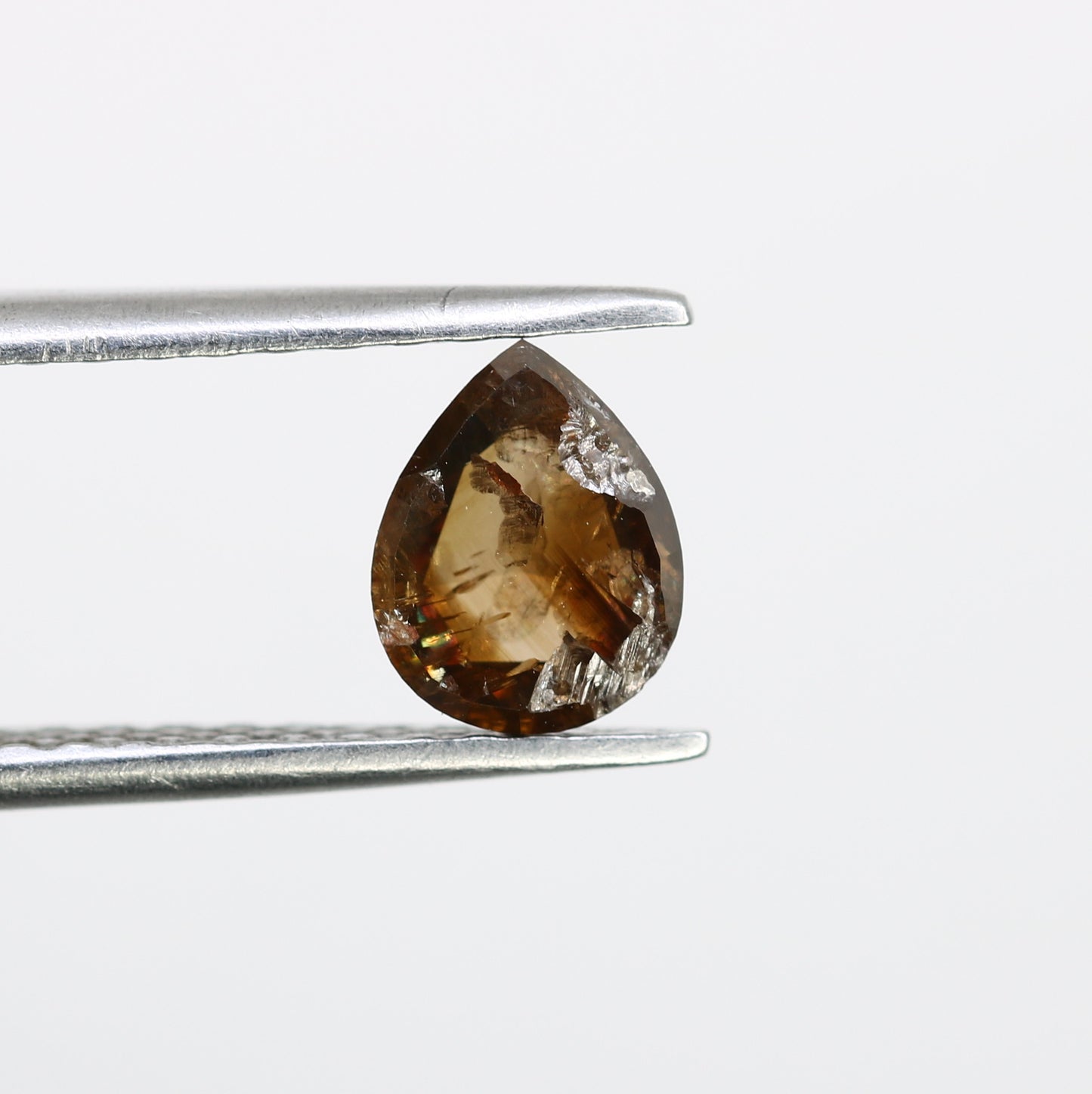 0.93 Carat 6.9MM Pear Shape Fancy Dark Brown Color Natural Loose Diamonds For Wedding Ring - JayKrishna Diamond
