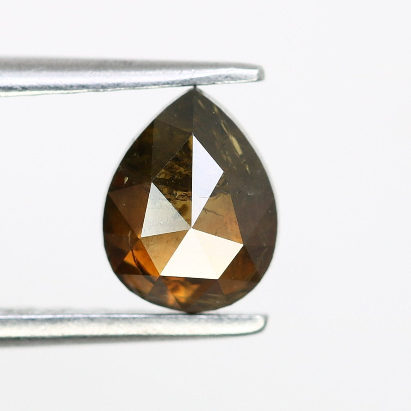 0.86 Carat 6.5MM Pear Shaped Loose Fancy Brown Diamond For Galaxy Ring - JayKrishna Diamond