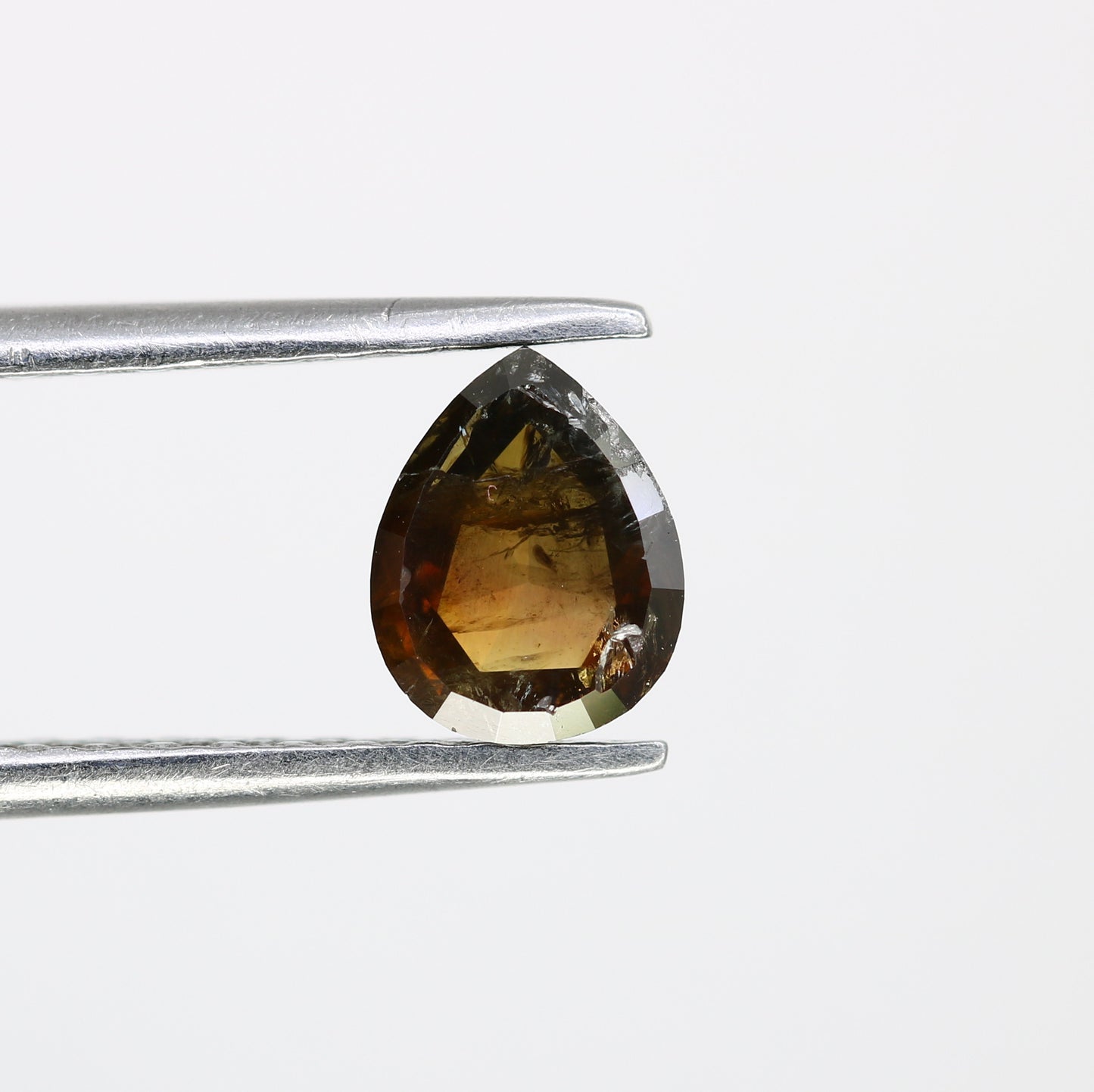 0.86 Carat 6.5MM Pear Shaped Loose Fancy Brown Diamond For Galaxy Ring - JayKrishna Diamond