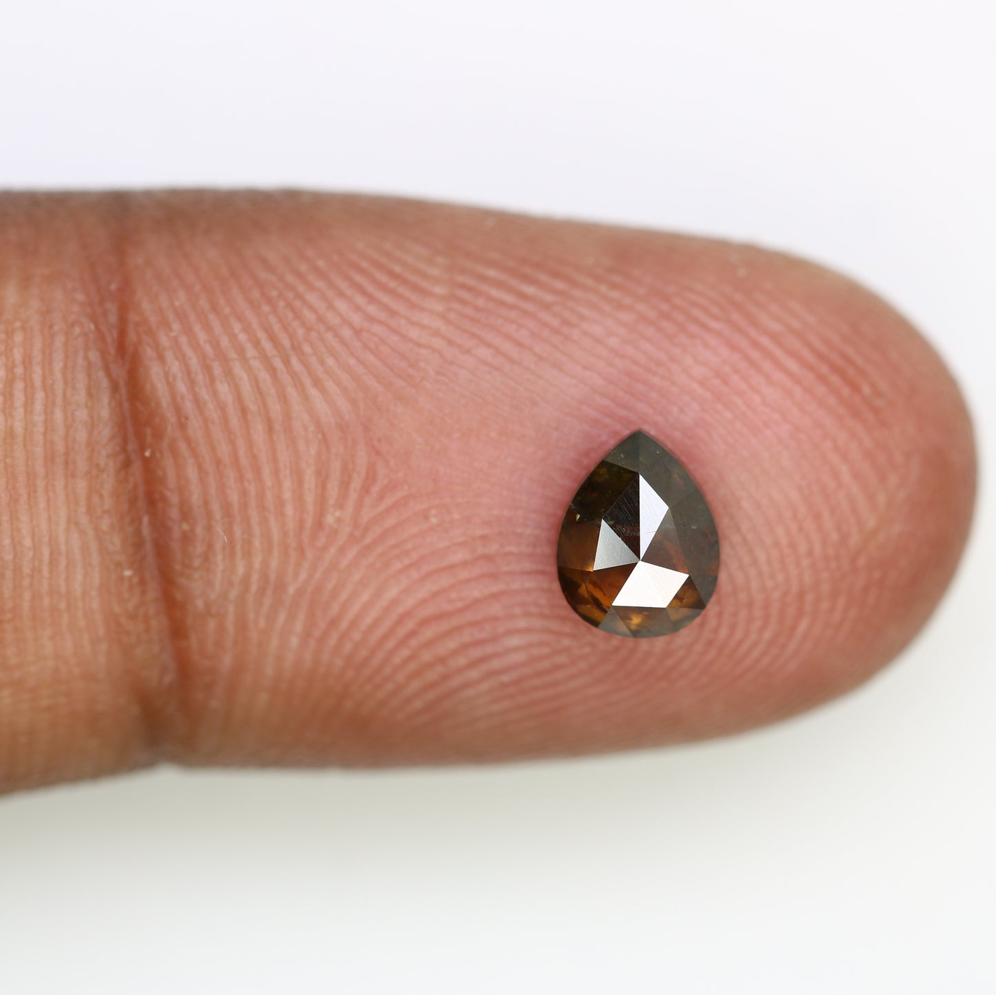 0.86 Carat 6.5MM Pear Shaped Loose Fancy Brown Diamond For Galaxy Ring - JayKrishna Diamond