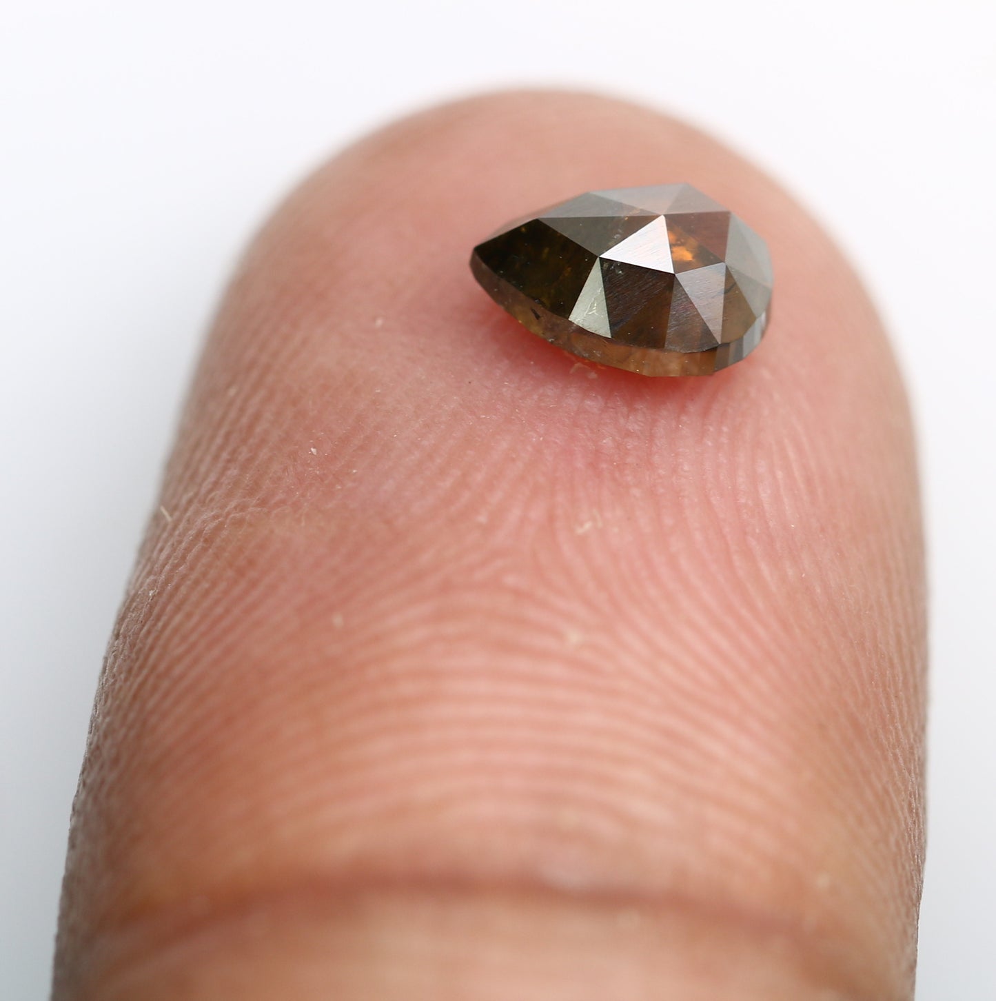 0.86 Carat 6.5MM Pear Shaped Loose Fancy Brown Diamond For Galaxy Ring - JayKrishna Diamond