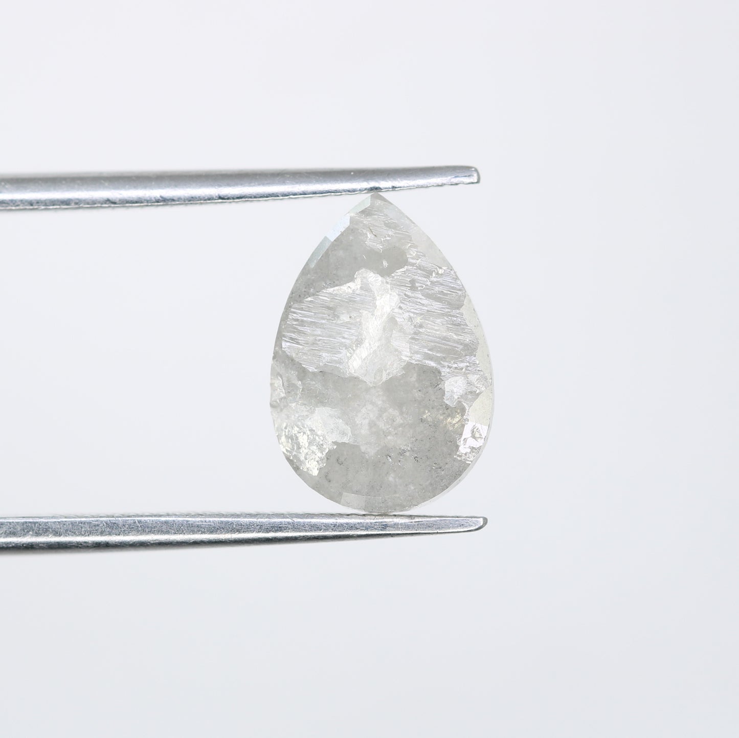 2.66 CT 11.00 MM Pear Shape Salt And Pepper Diamond For Engagement Ring - JayKrishna Diamond