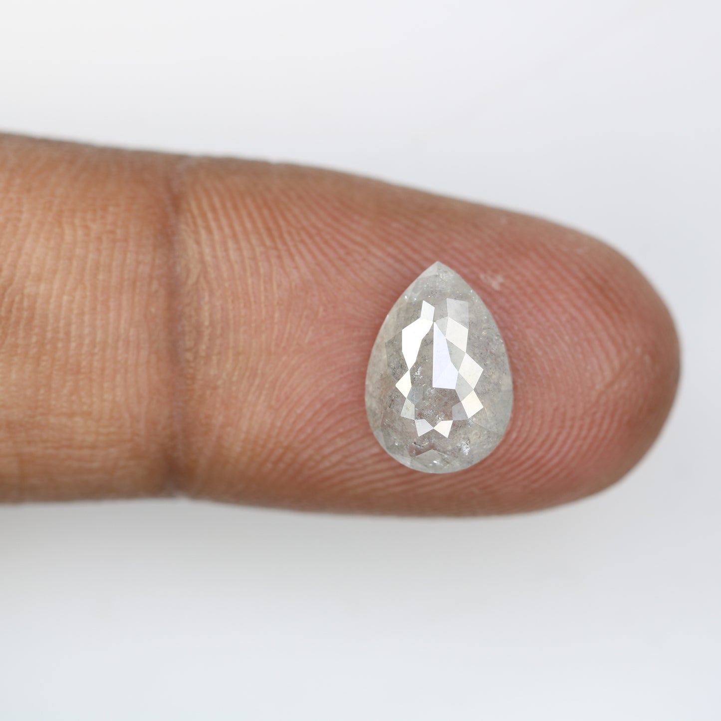 2.66 CT 11.00 MM Pear Shape Salt And Pepper Diamond For Engagement Ring - JayKrishna Diamond