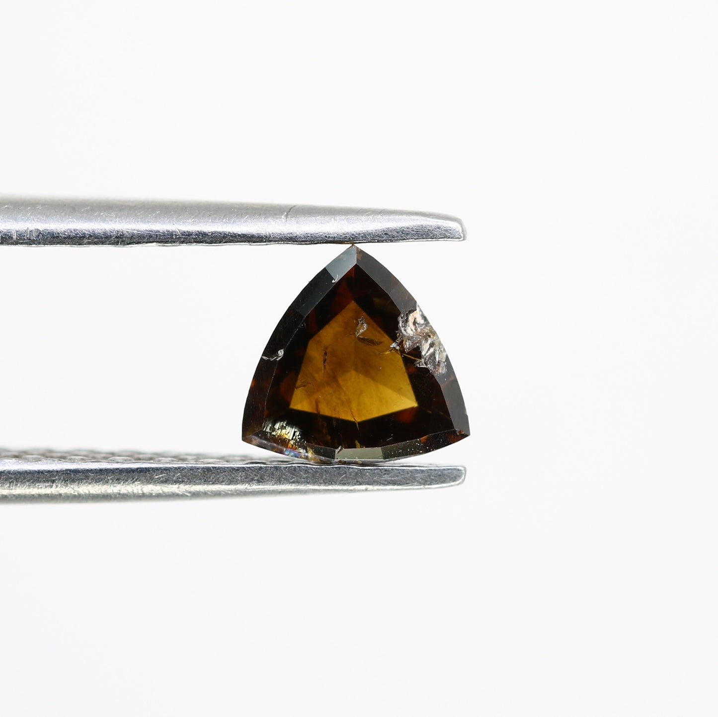 0.73 Carat 5.3 MM Triangle Shaped Fancy Brown Diamond For Engagement Ring - JayKrishna Diamond